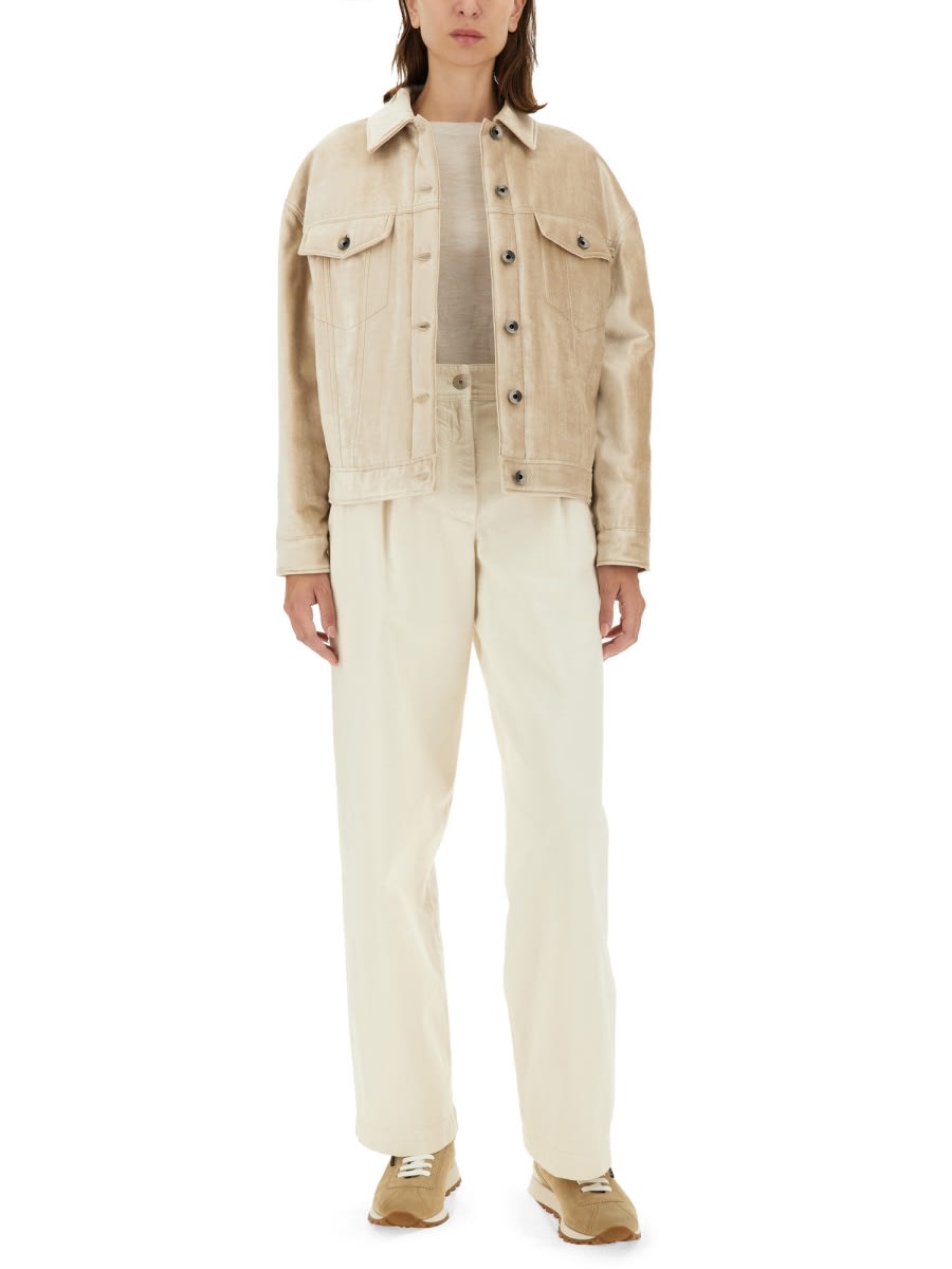 Shop Brunello Cucinelli Padded Shirt In Beige