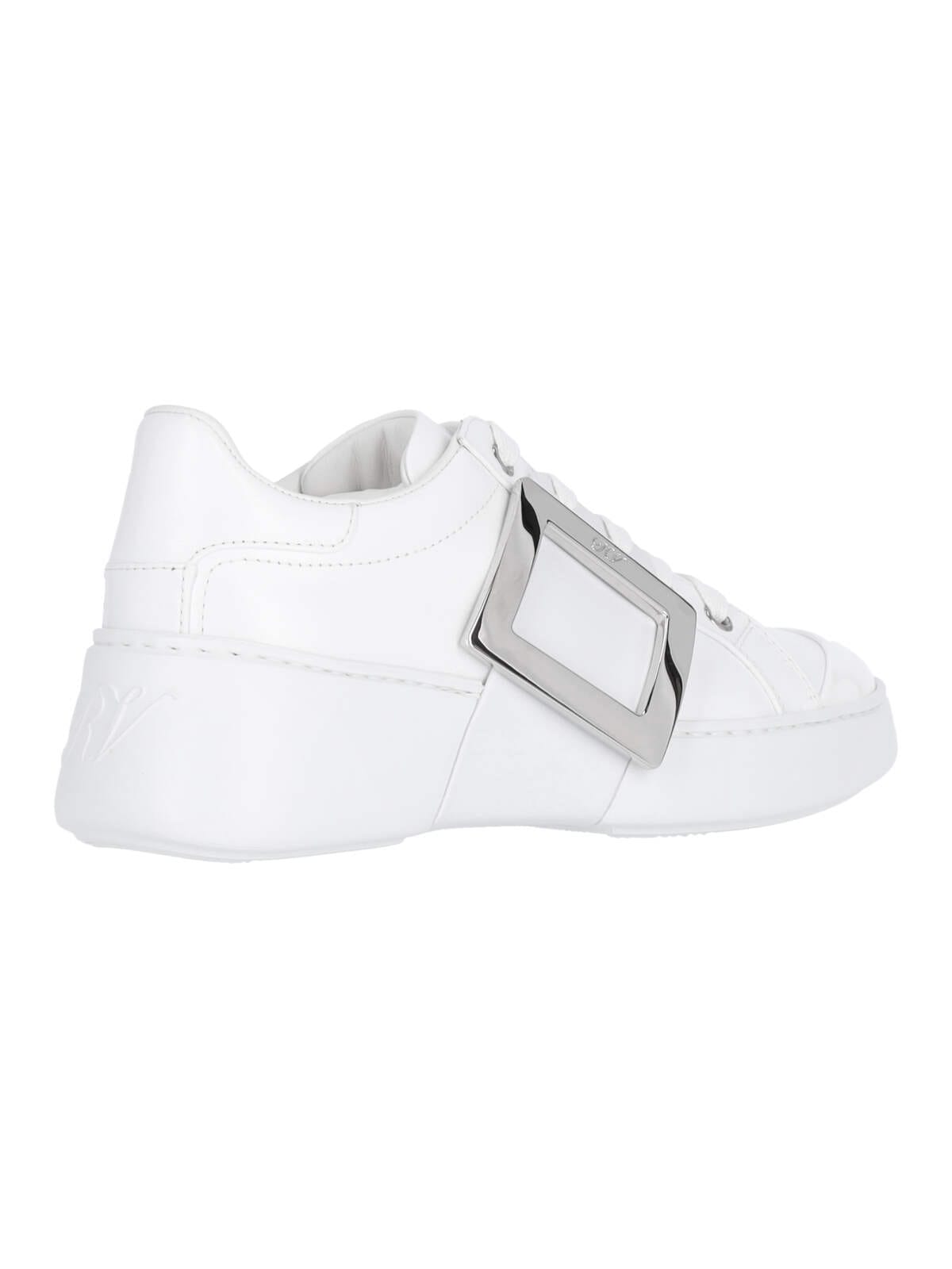 Roger Vivier Viv Skate Sneakers In White