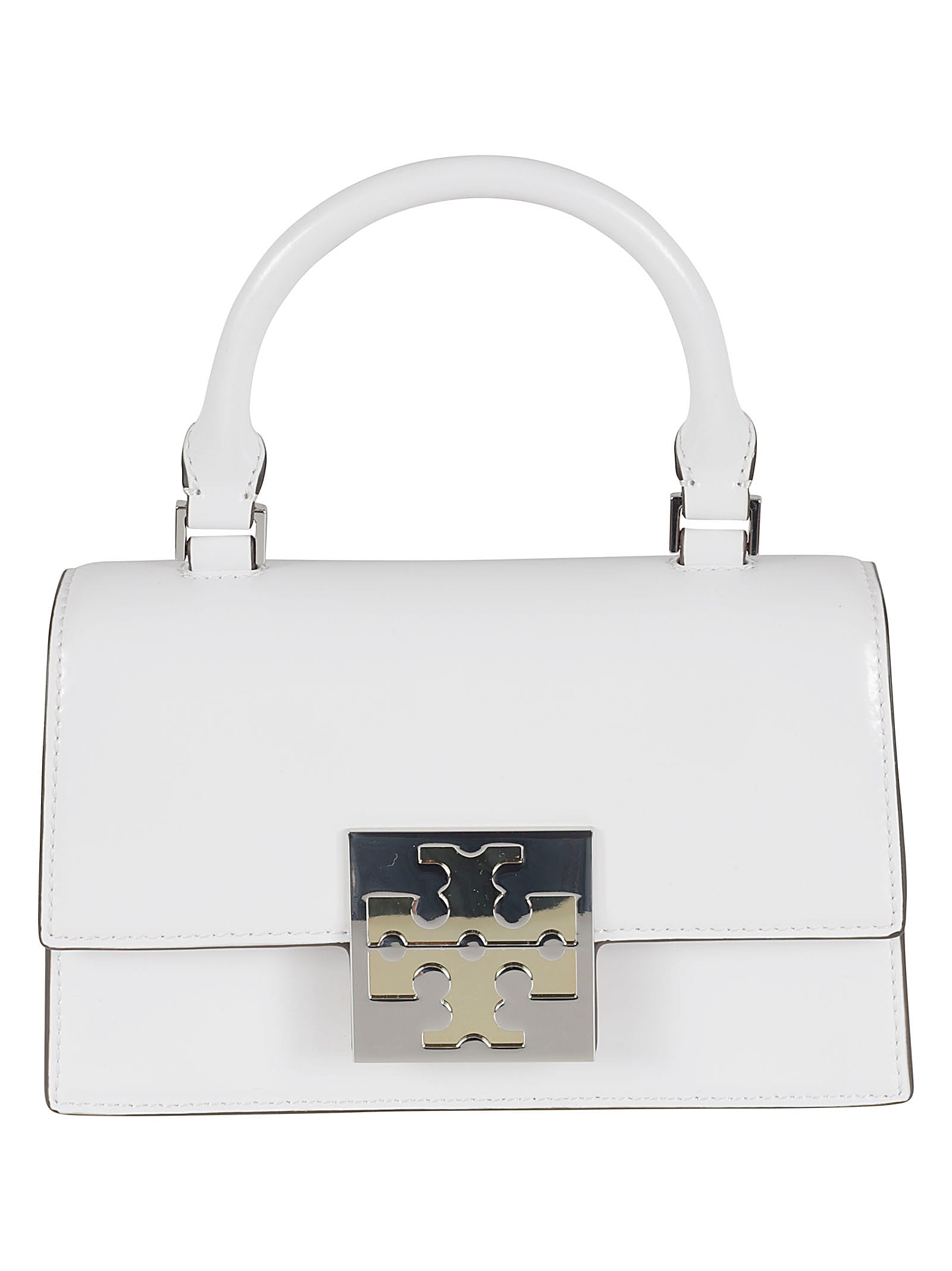 Shop Tory Burch Logo Engrave Tote In Optic White