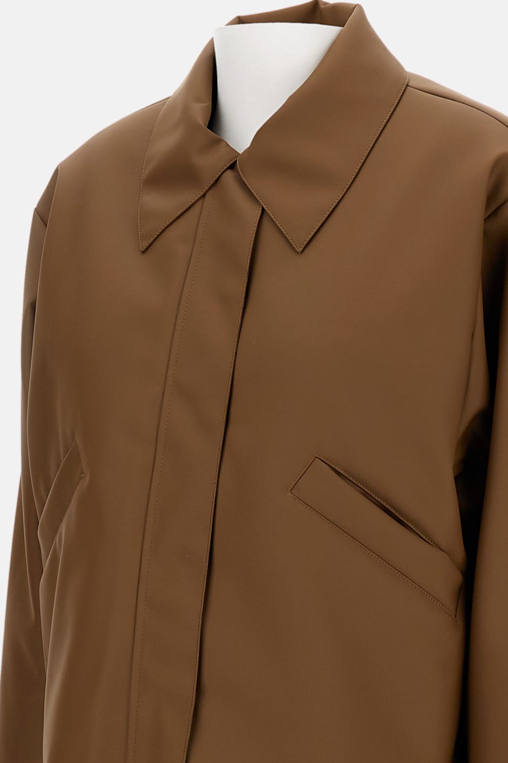 Kassl Editions Bomber Short Rubber In Brown