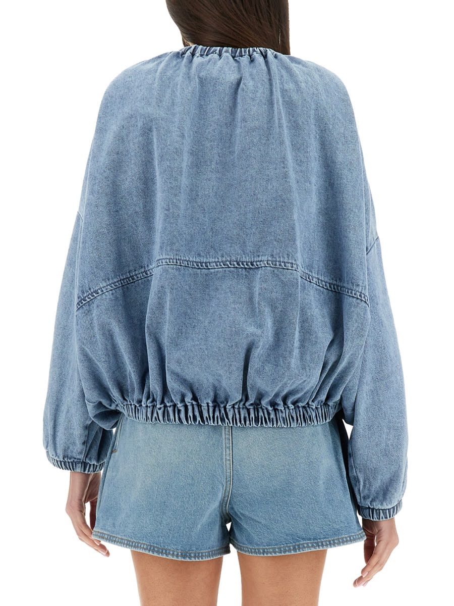 Alysi Denim Bomber Jacket In Denim