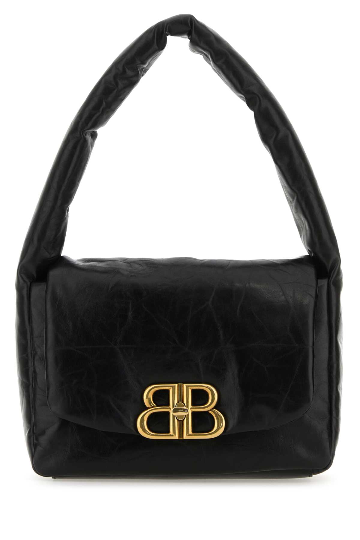 Balenciaga Black Nappa Leather Small Monaco Shoulder Bag