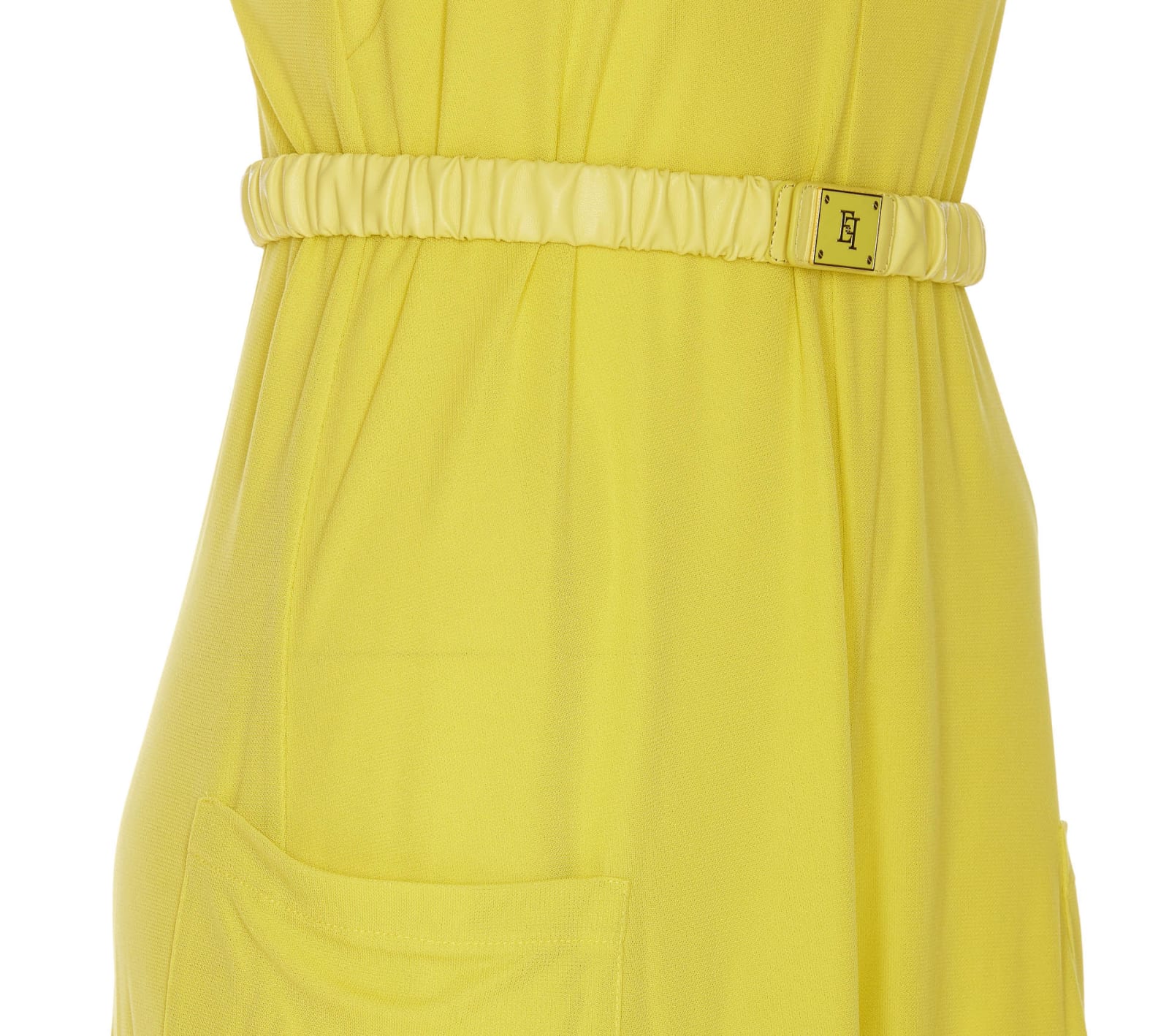 Shop Elisabetta Franchi Jumpsuit In Yellow