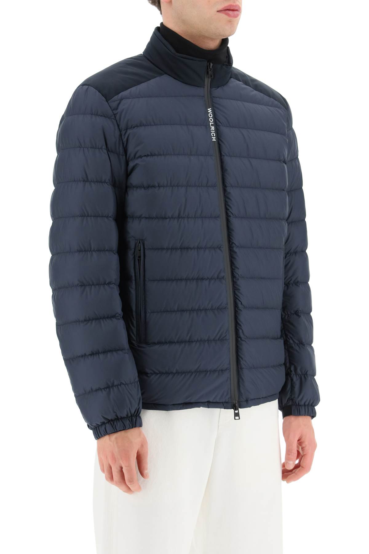 Shop Woolrich Bering Lightweight Down Jacket In Melton Blue
