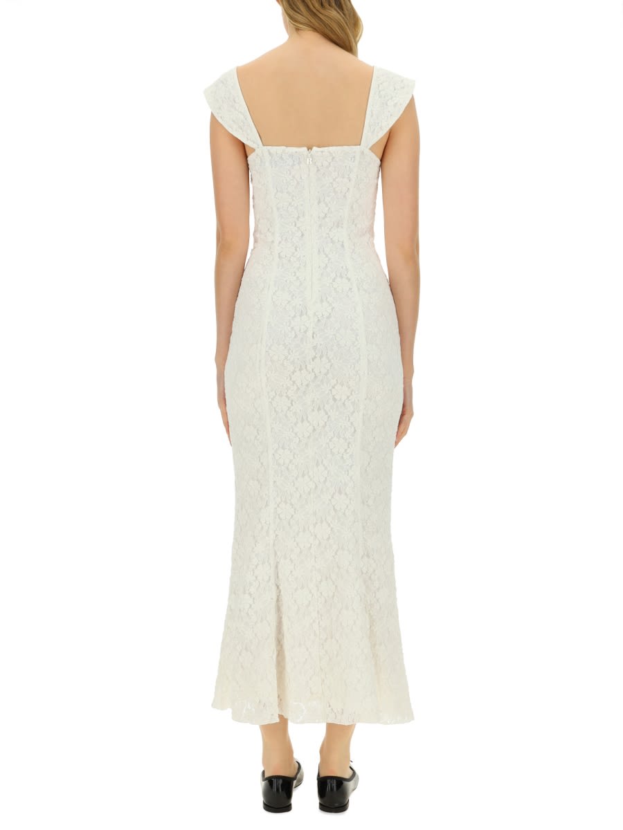 Shop Rotate Birger Christensen Dress With Wide Straps In White