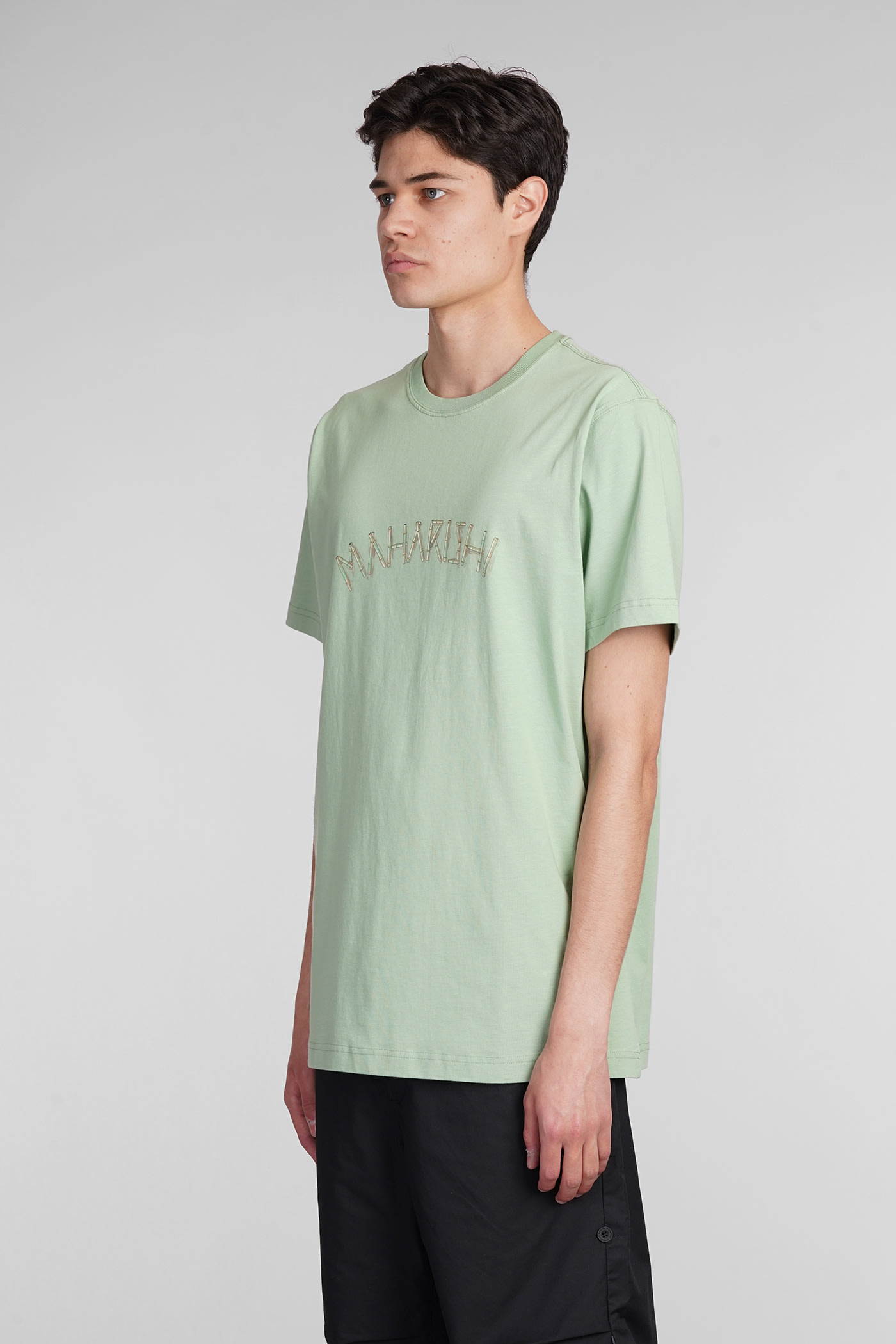 Shop Maharishi T-shirt In Green Cotton