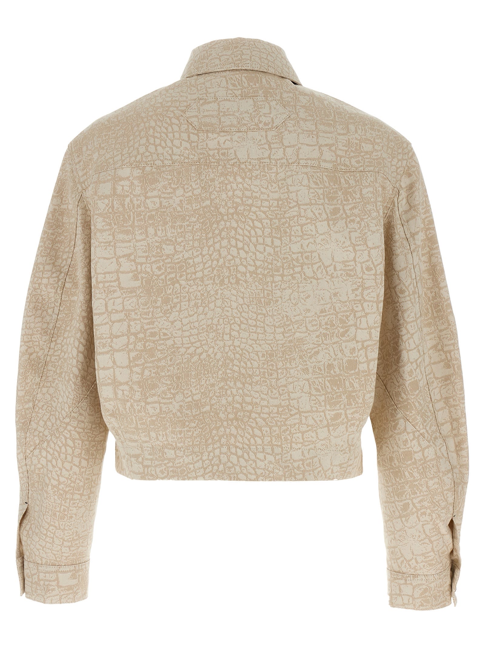 Jacquemus Beige La Veste De-nimes Canevas Jacket In Beige