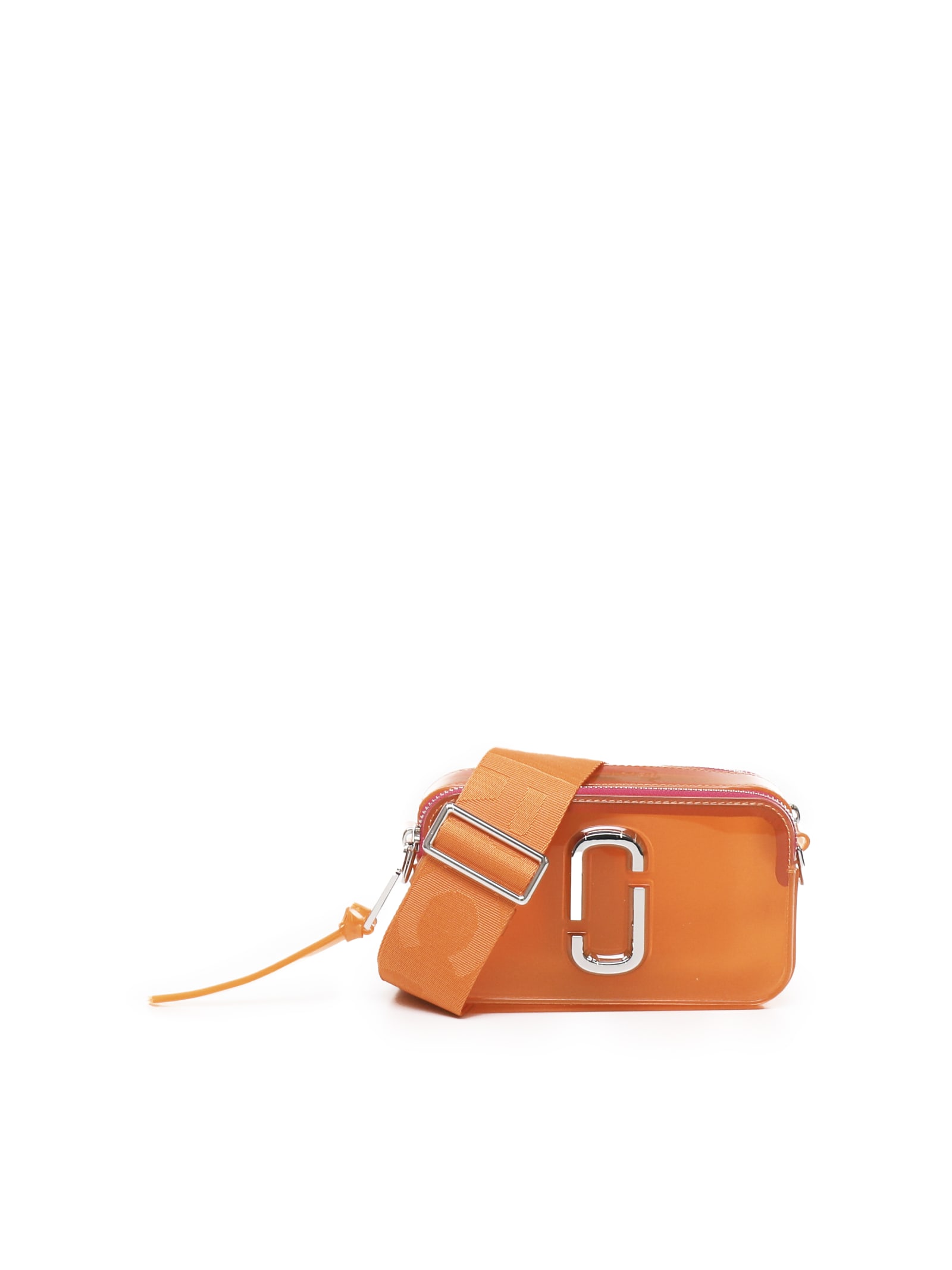 Shop Marc Jacobs Shoulder Bag Jelly Snapshot In Tangerine