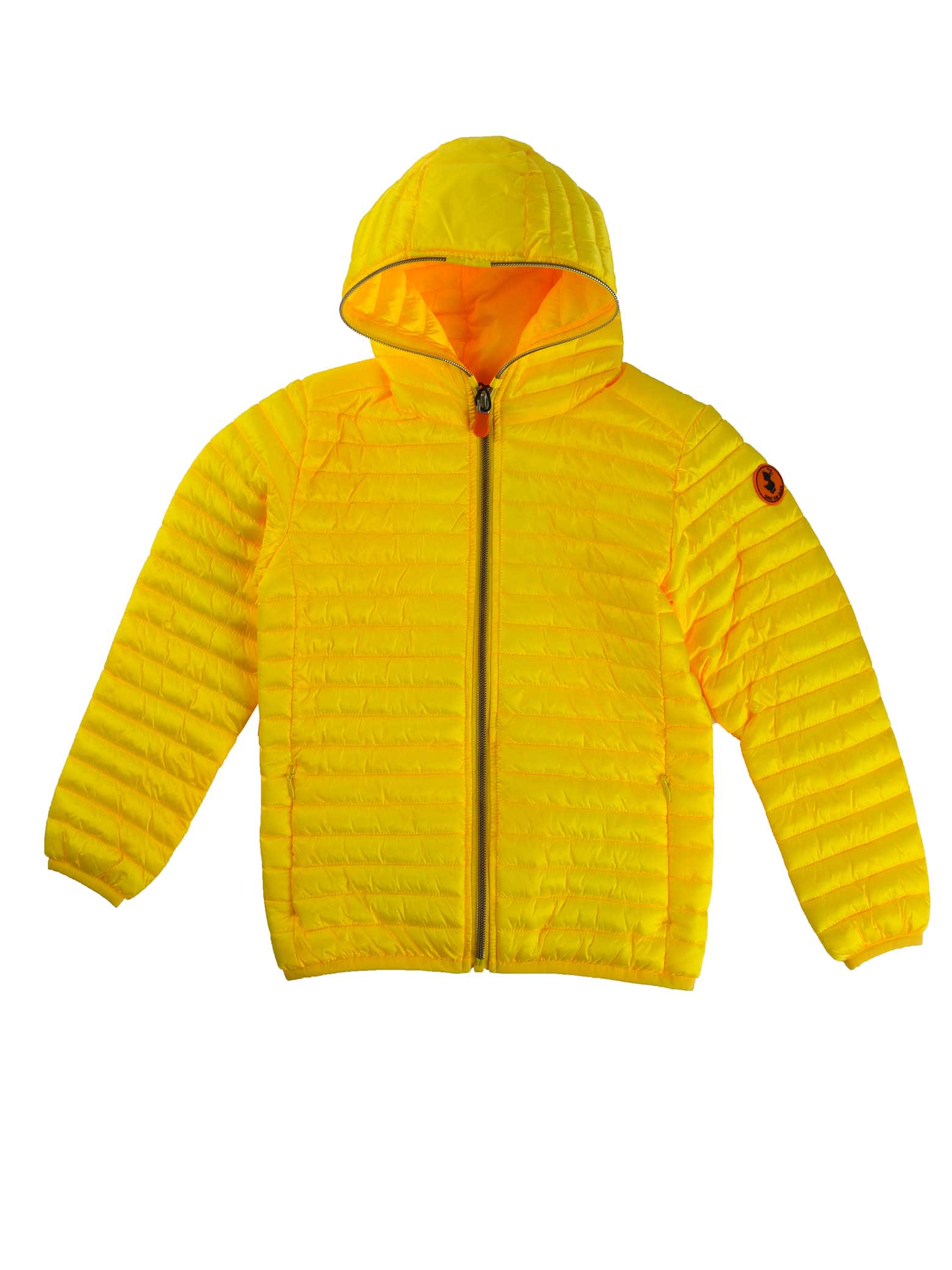 Save the Duck Jacket With Yellow Padded Hood