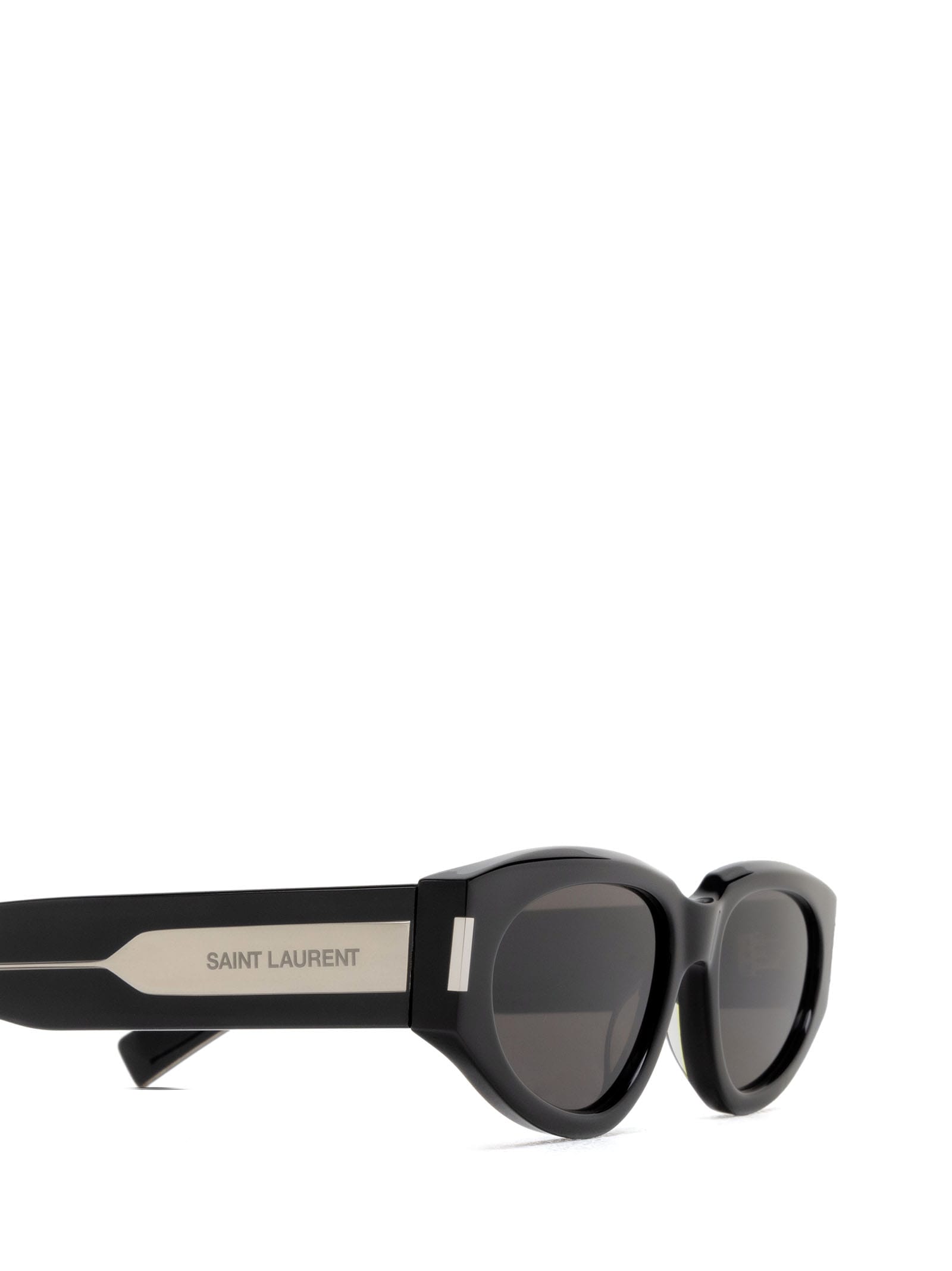 Shop Saint Laurent Sl 618 Black Sunglasses