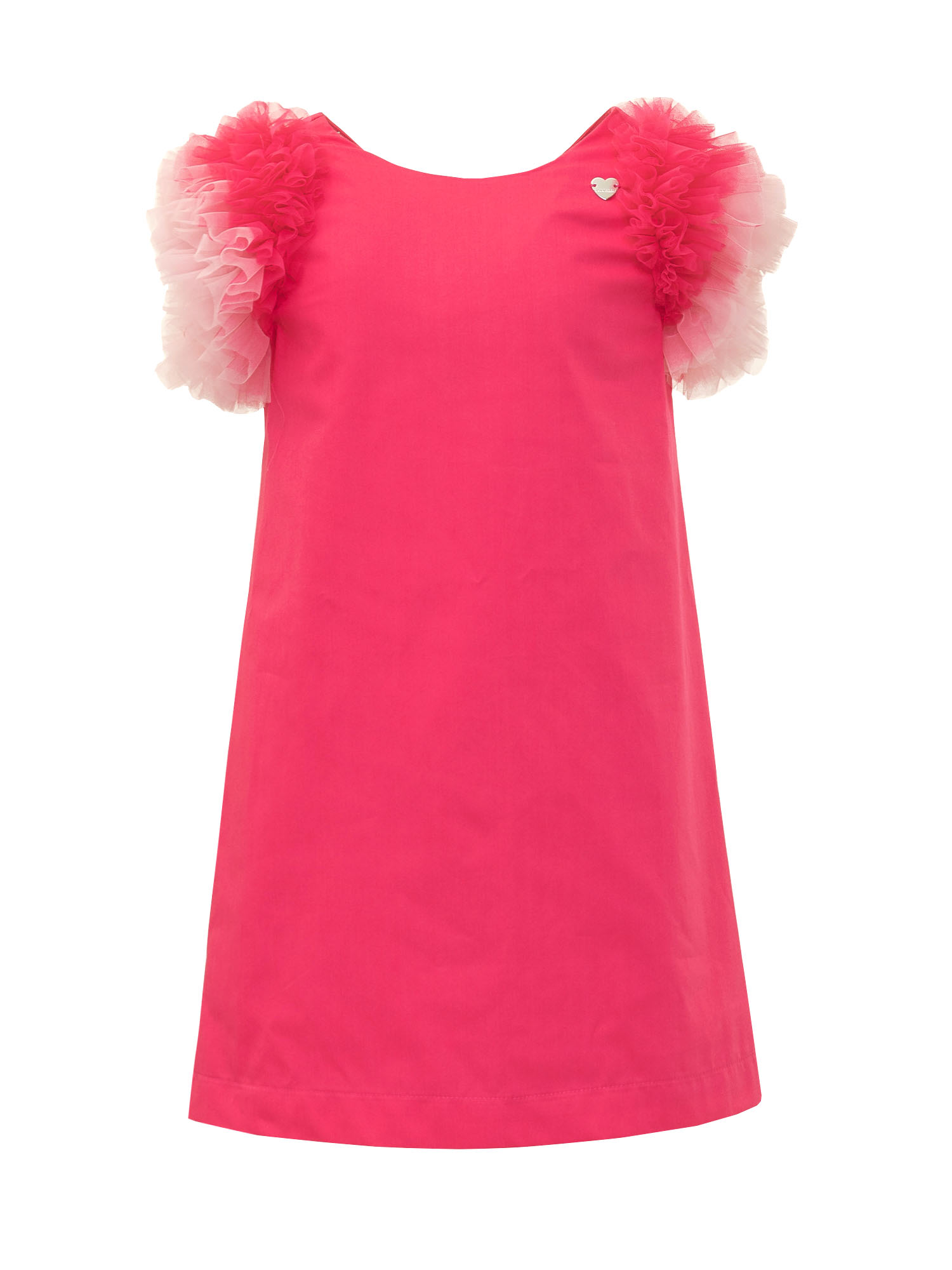 Shop Monnalisa Farfalla Dress In Rosa Peach