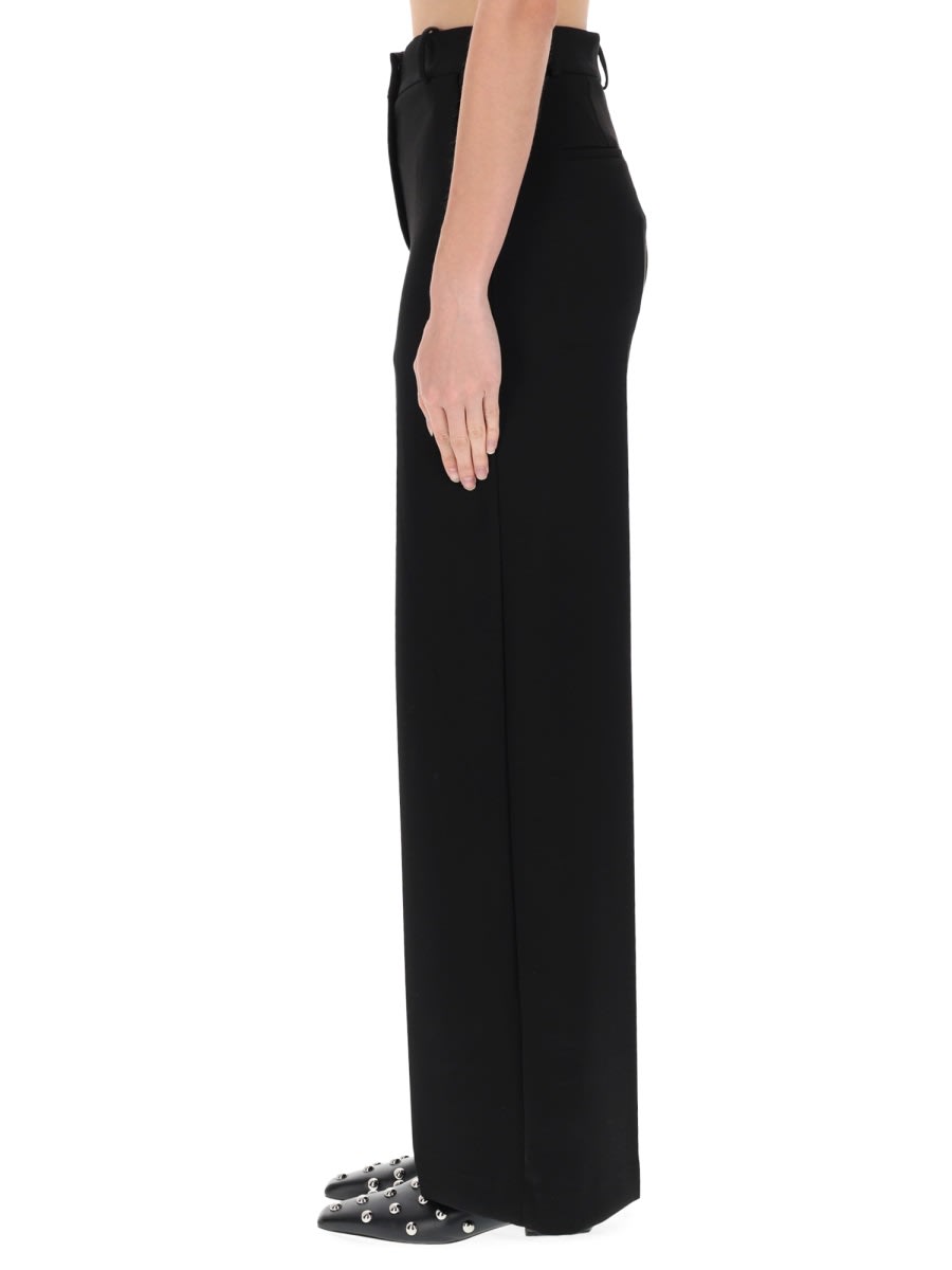 Theory Wide Leg Trousers With Pockets And Loops In Black