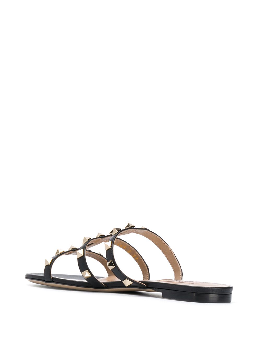 Valentino Rockstud Leather Sandals In Animal Print