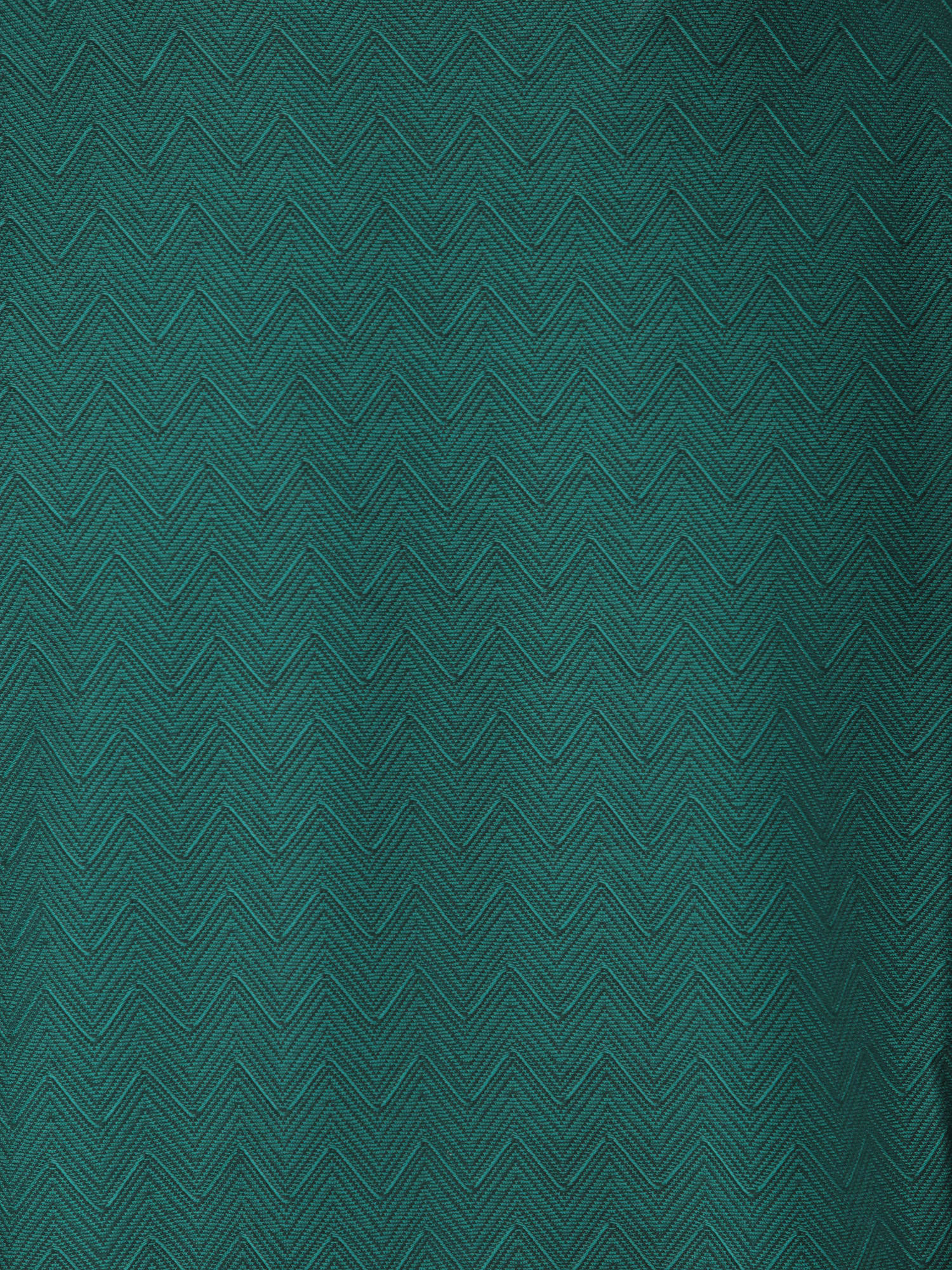 Missoni Green T-shirt In Tone-on-tone Zig Zag Cotton Jersey In Green