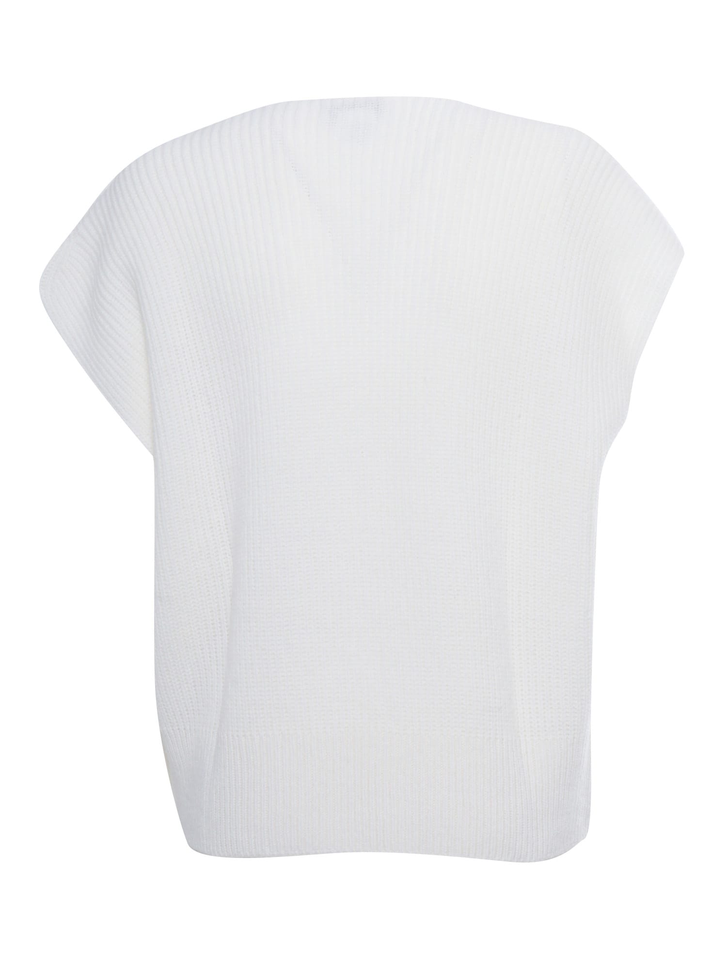 Kangra Cashmere V-neck Vest In White