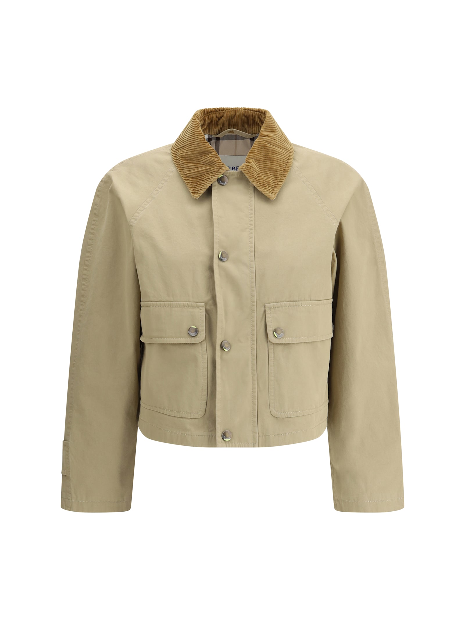 Shop Burberry Casual Jacket In Beige