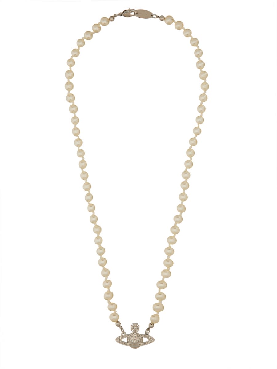 Vivienne Westwood Mini Bas Relief Necklace In Gold