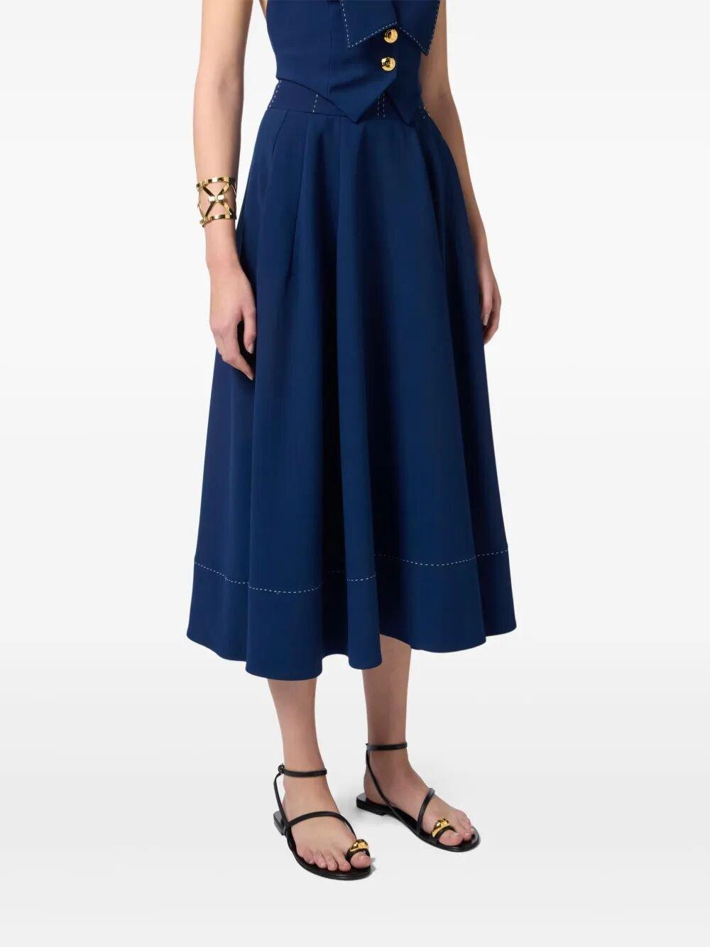 Elisabetta Franchi Flared Midi Skirt