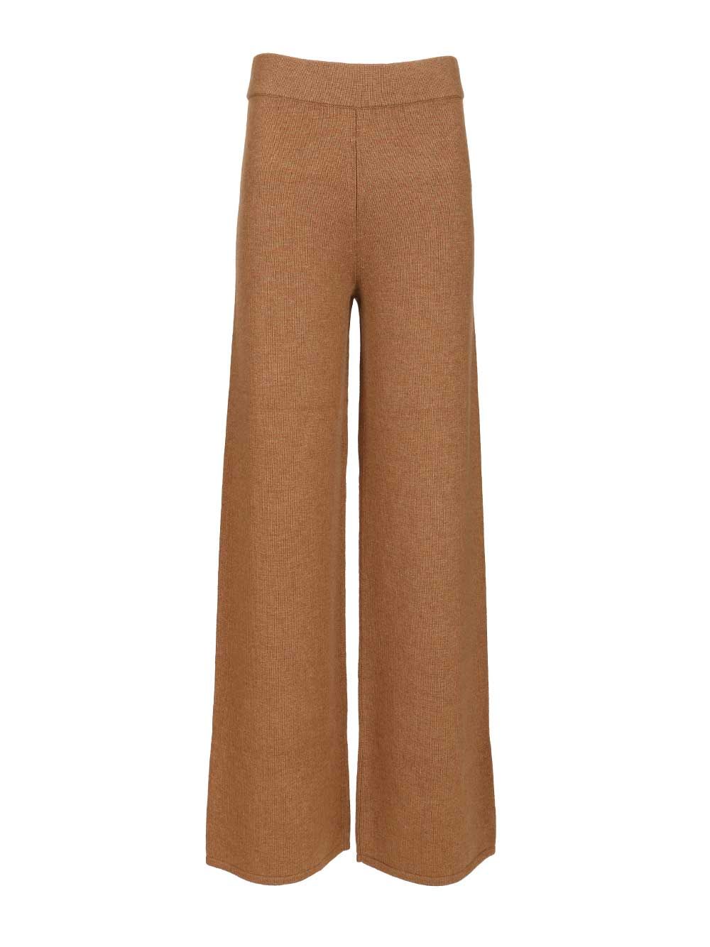 Max Mara Knit Trousers In Brown