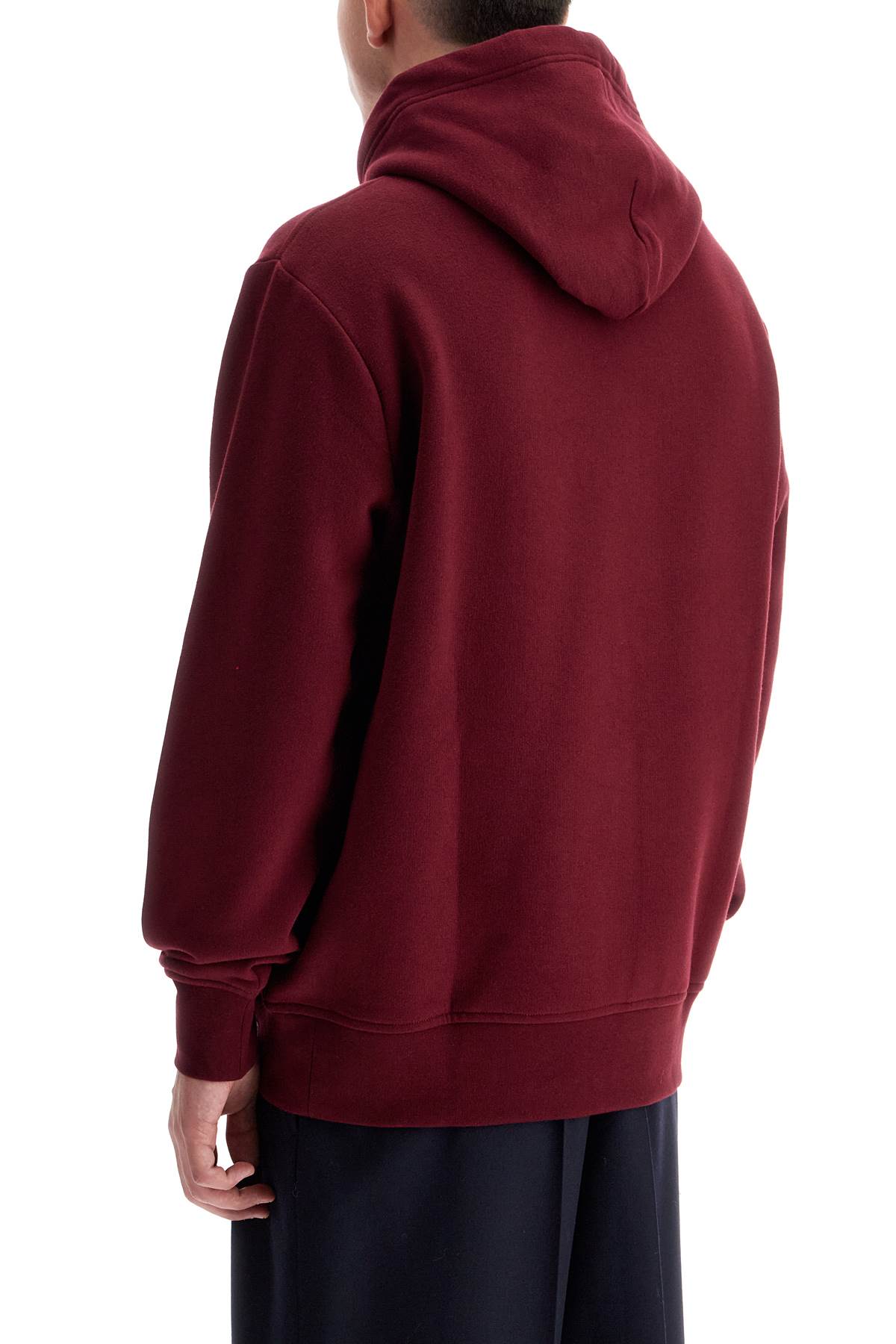 Shop Polo Ralph Lauren Hooded Sweatshirt With In Classic Wine (red)