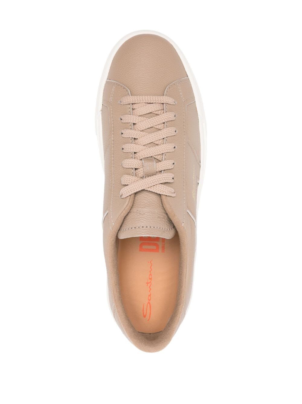 Shop Santoni Dbs Sneakers In Beige