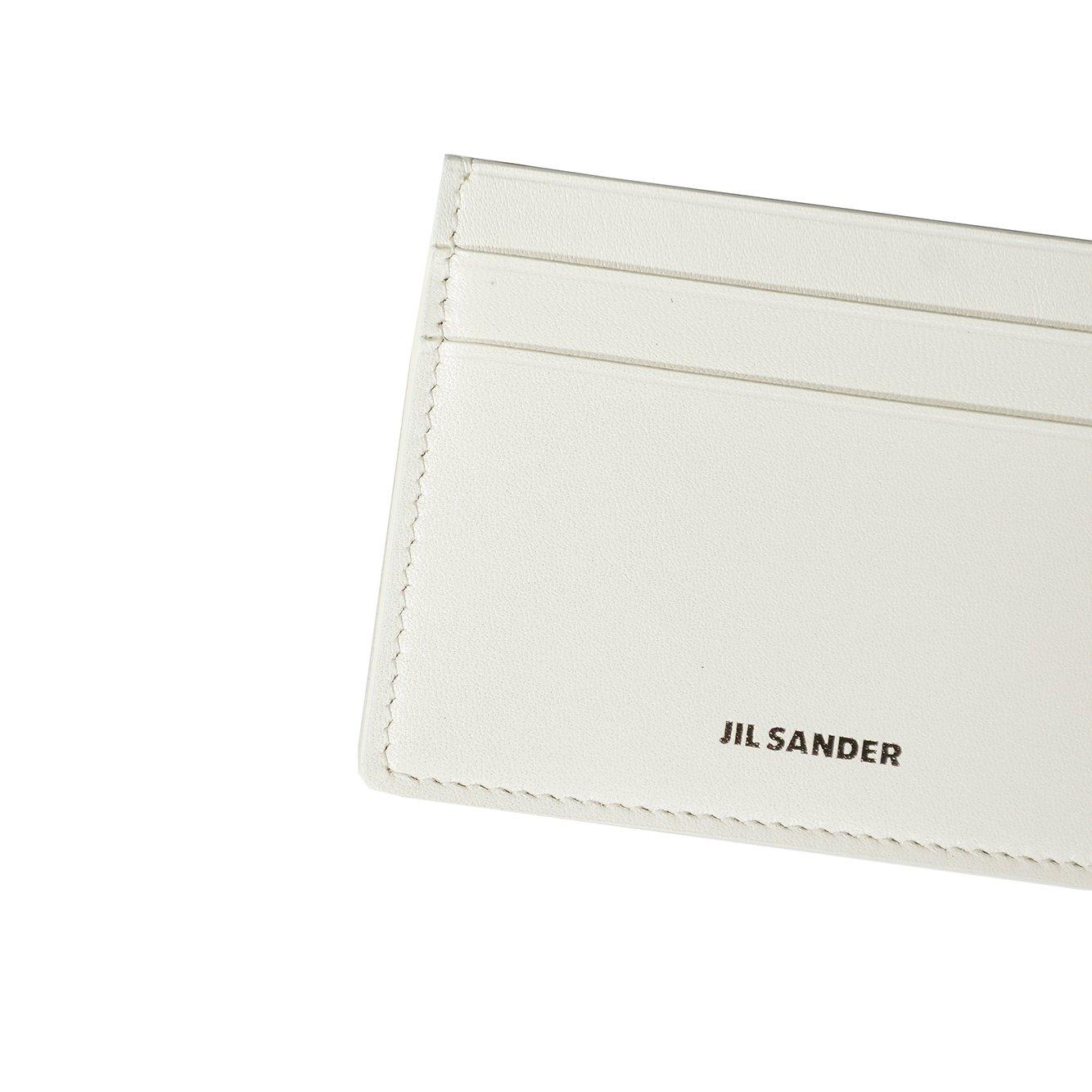 Shop Jil Sander Logo-stamp Cardholder In Bianco