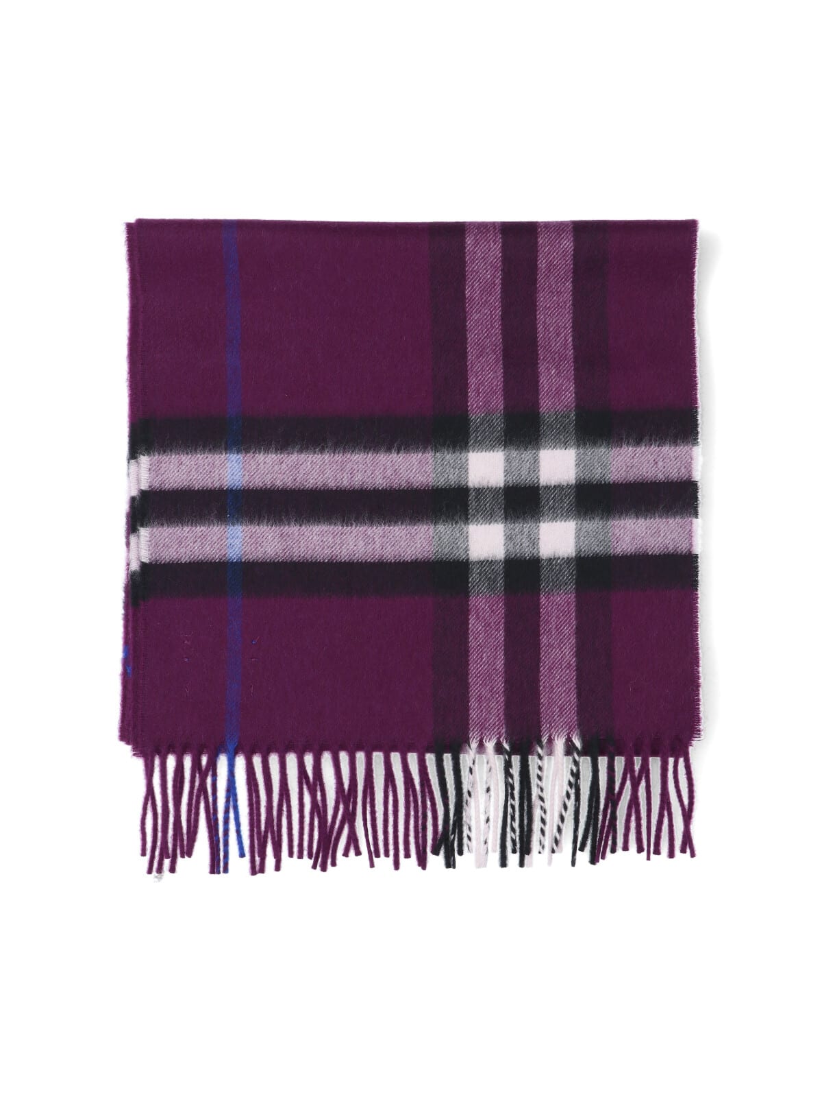 Burberry Check Scarf In Purple