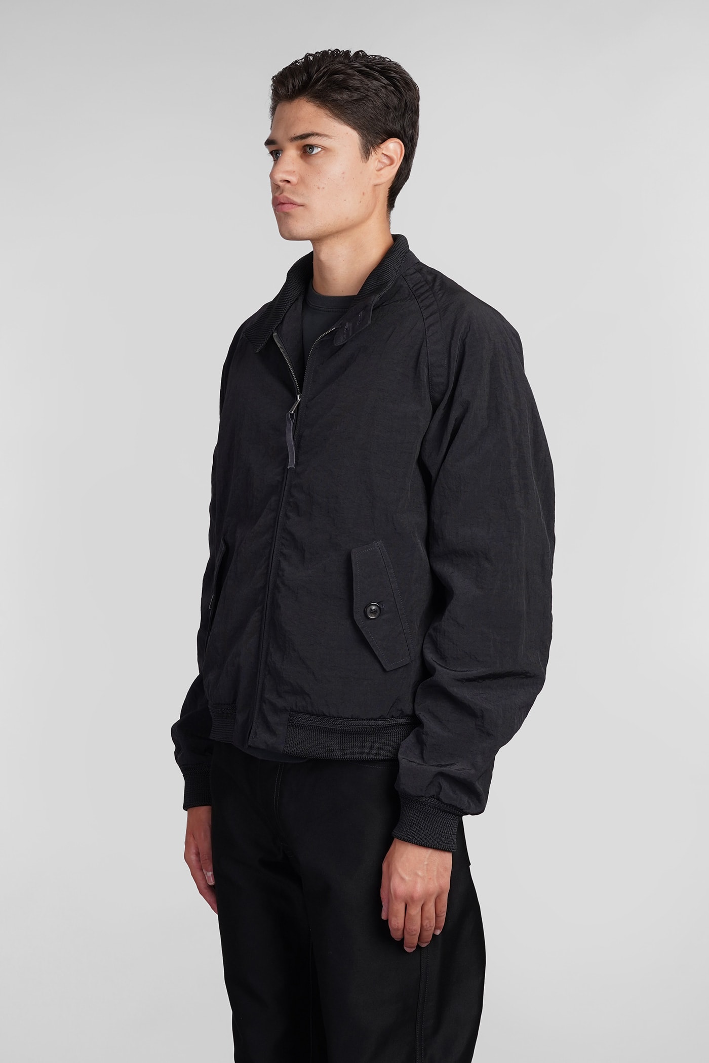 Shop Maison Margiela Casual Jacket In Black Polyamide