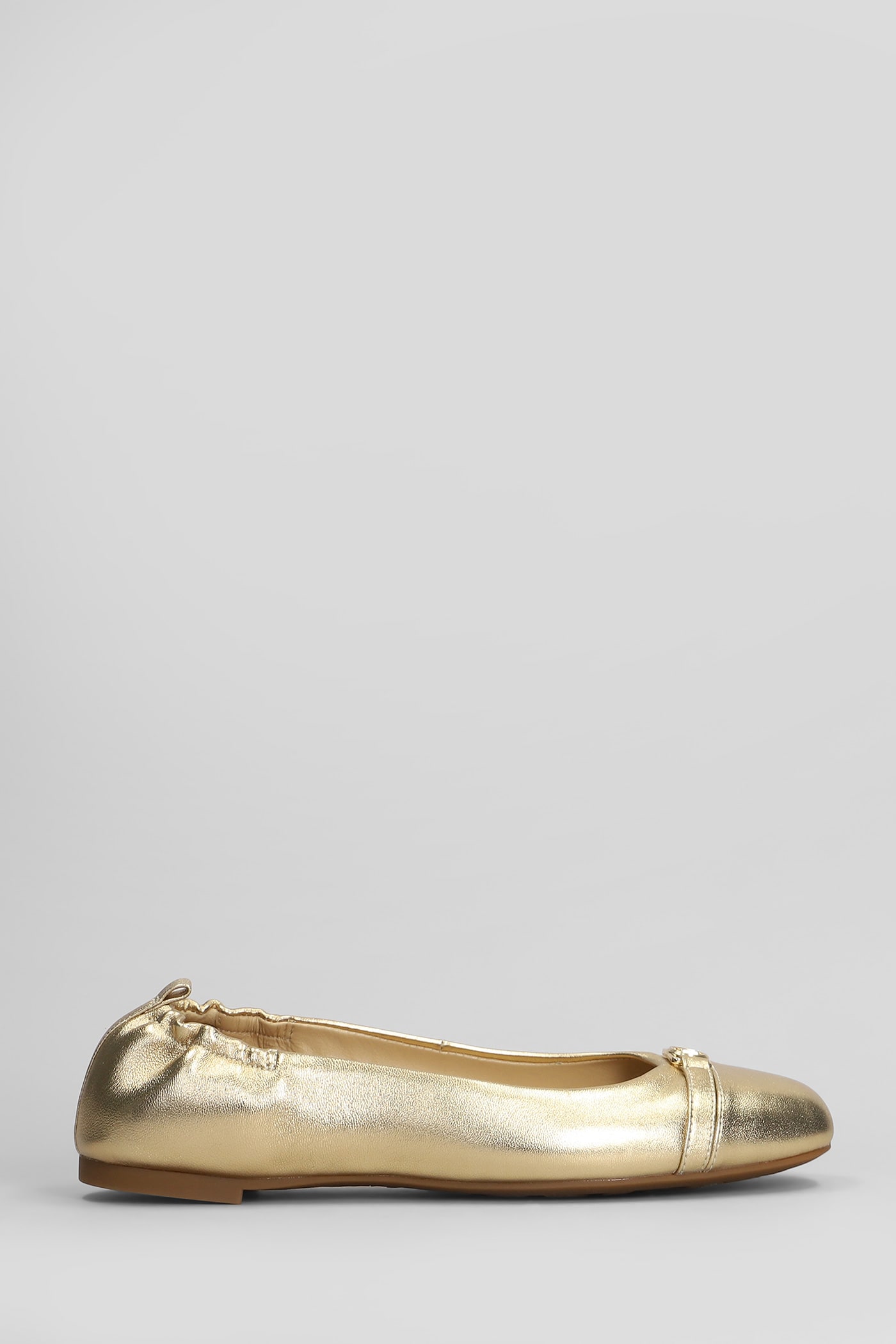 Michael Kors Mandy Flex Ballet Flats In Gold Leather