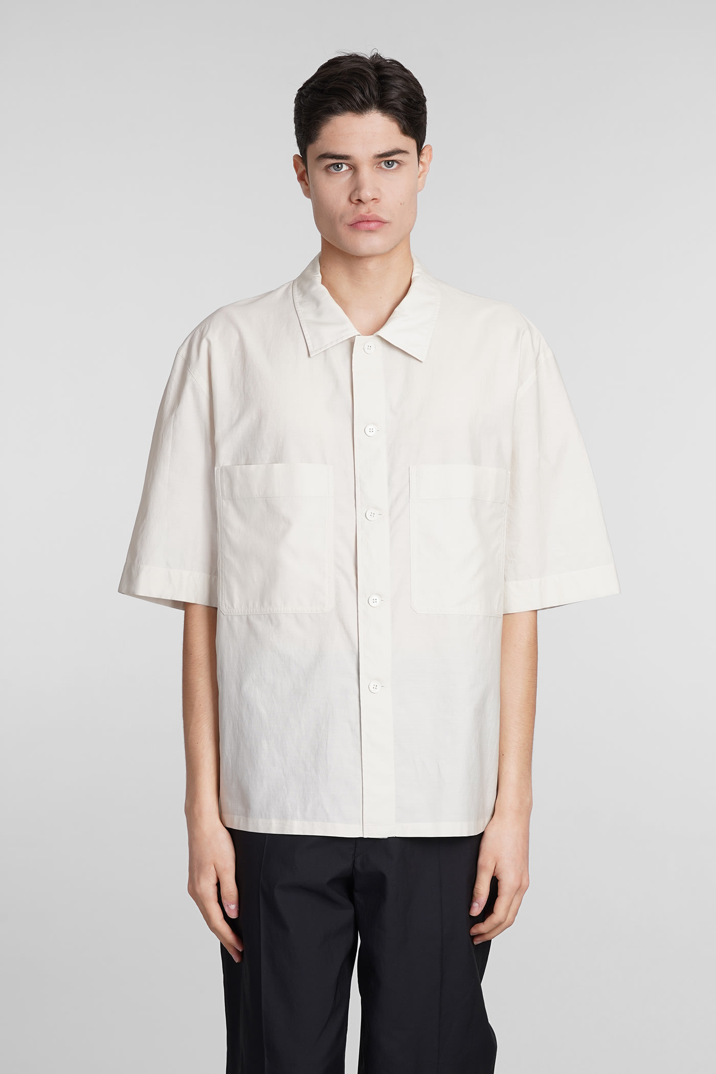 Shop Lemaire Shirt In Beige Cotton In Neutrals