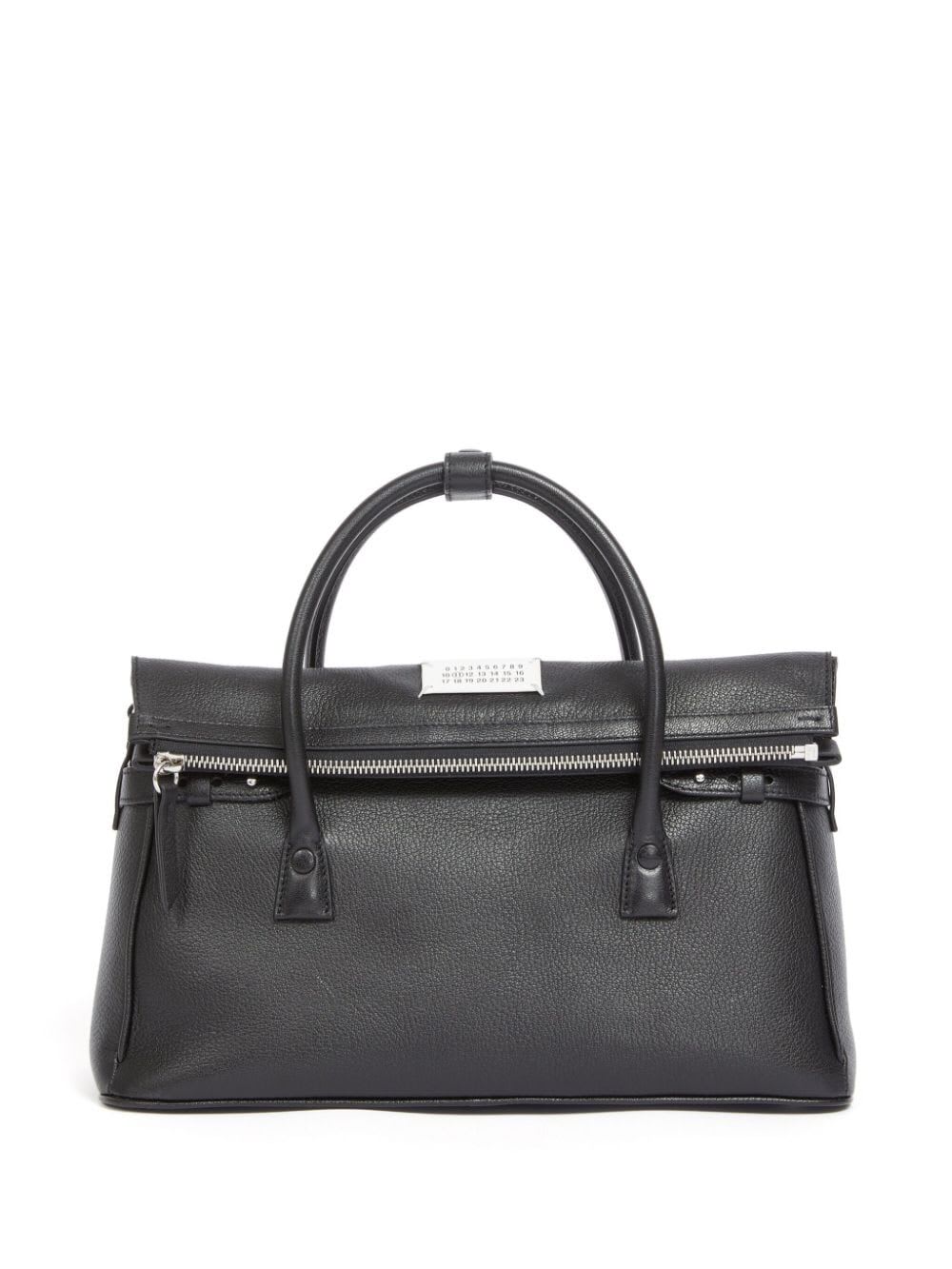 Shop Maison Margiela 5ac Handbag Est West In Black