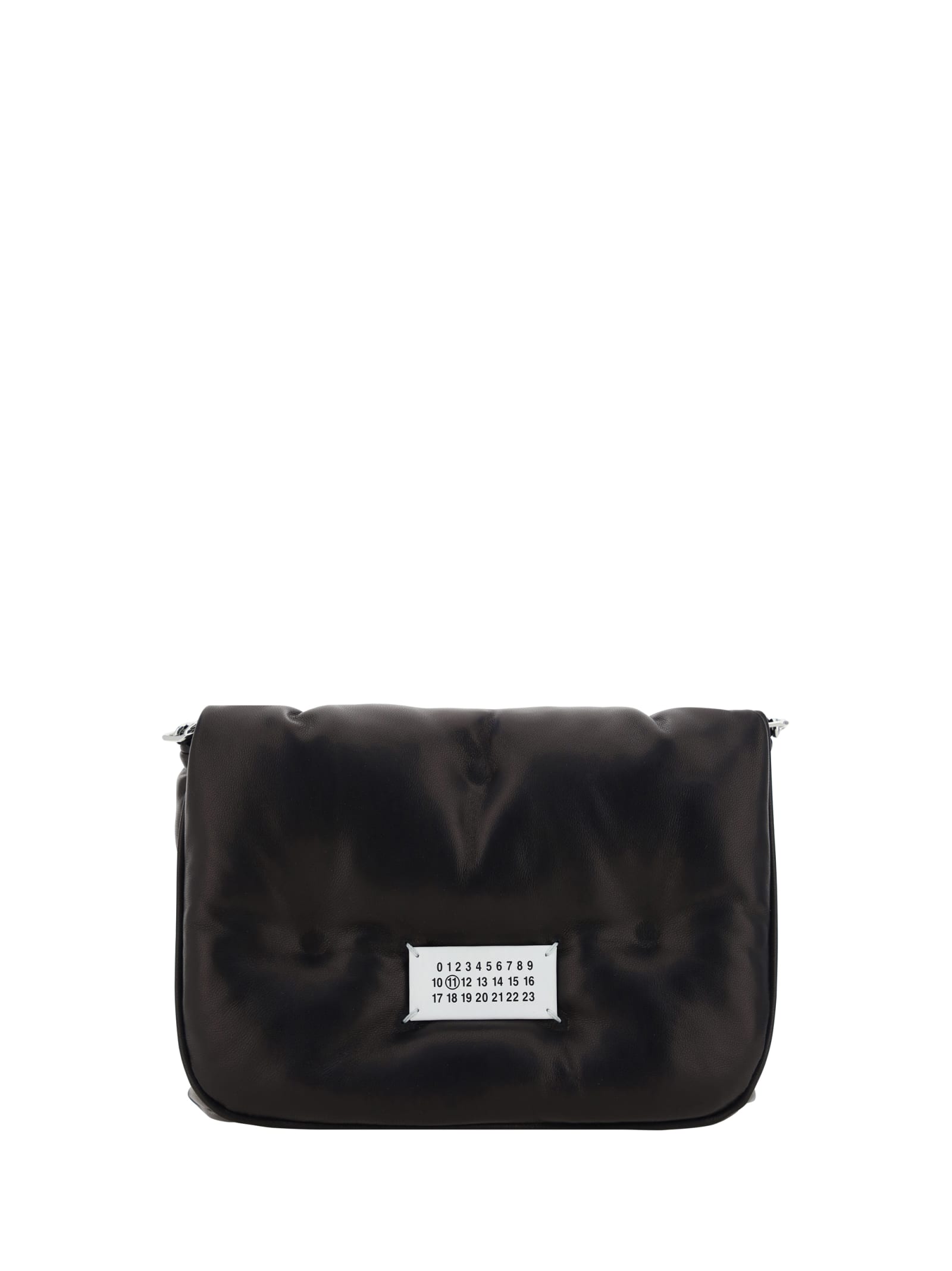 Shop Maison Margiela Glam Slam Flap Shoulder Bag In Black