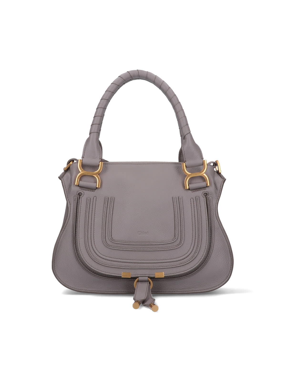 Chloé Marcie Small Hand Bag In Gray