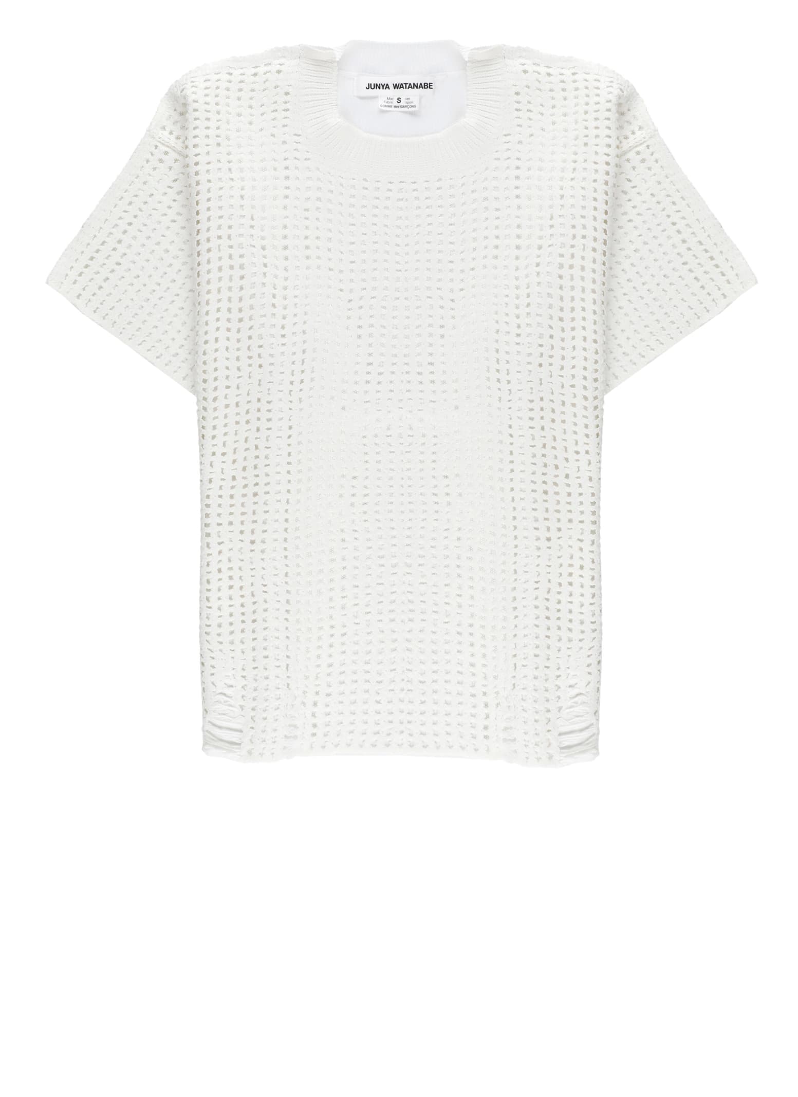 Shop Junya Watanabe T-shirt With Net In White