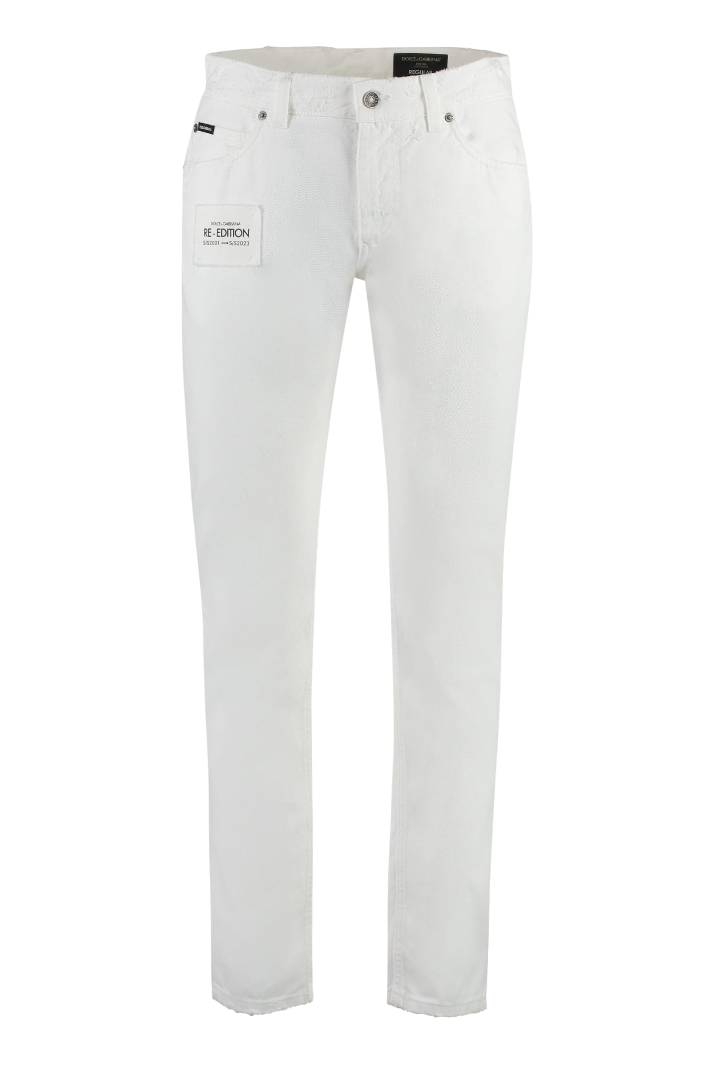 Dolce & Gabbana Regular Fit Jeans In White