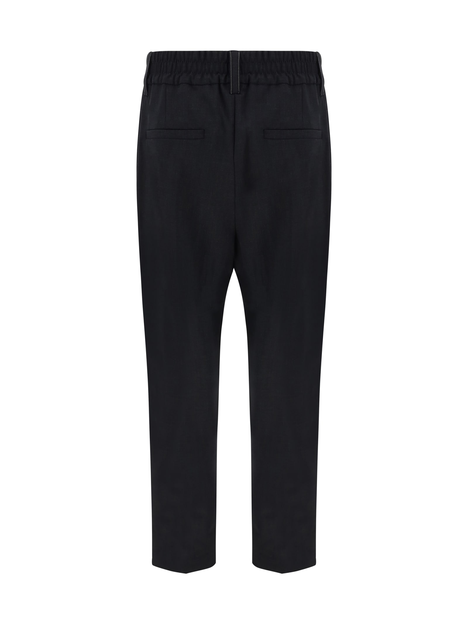 Brunello Cucinelli Monile' Pants Gray In Lignite