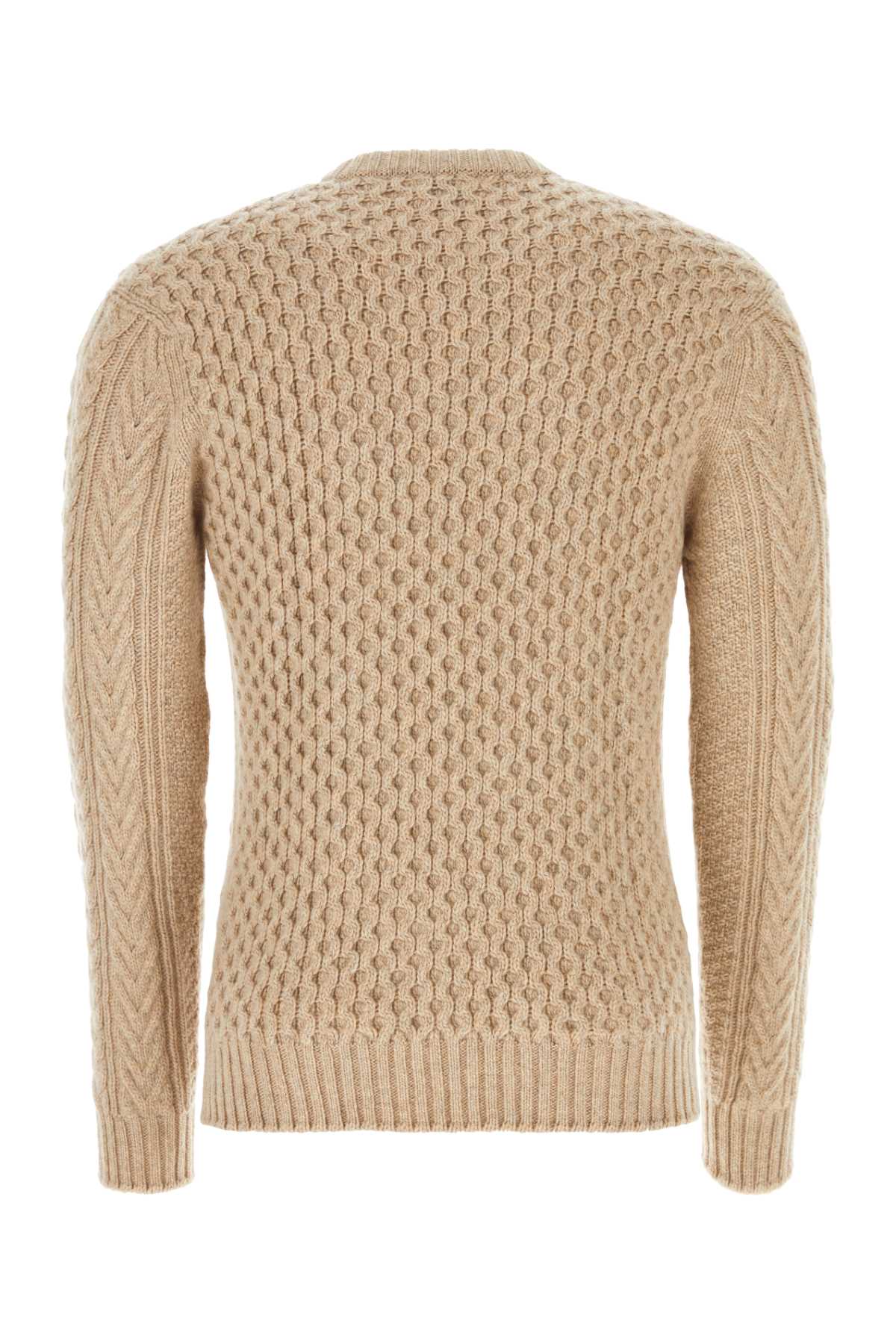 Shop Johnstons Of Elgin Beige Cashmere Sweater In Oatmeal