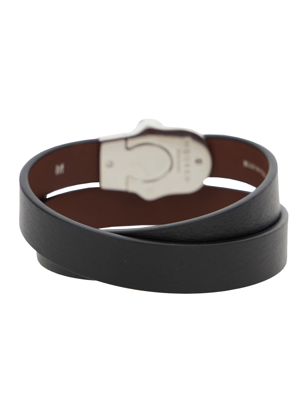 Alexander Mcqueen Skull Double Wrap In Blk/palladium