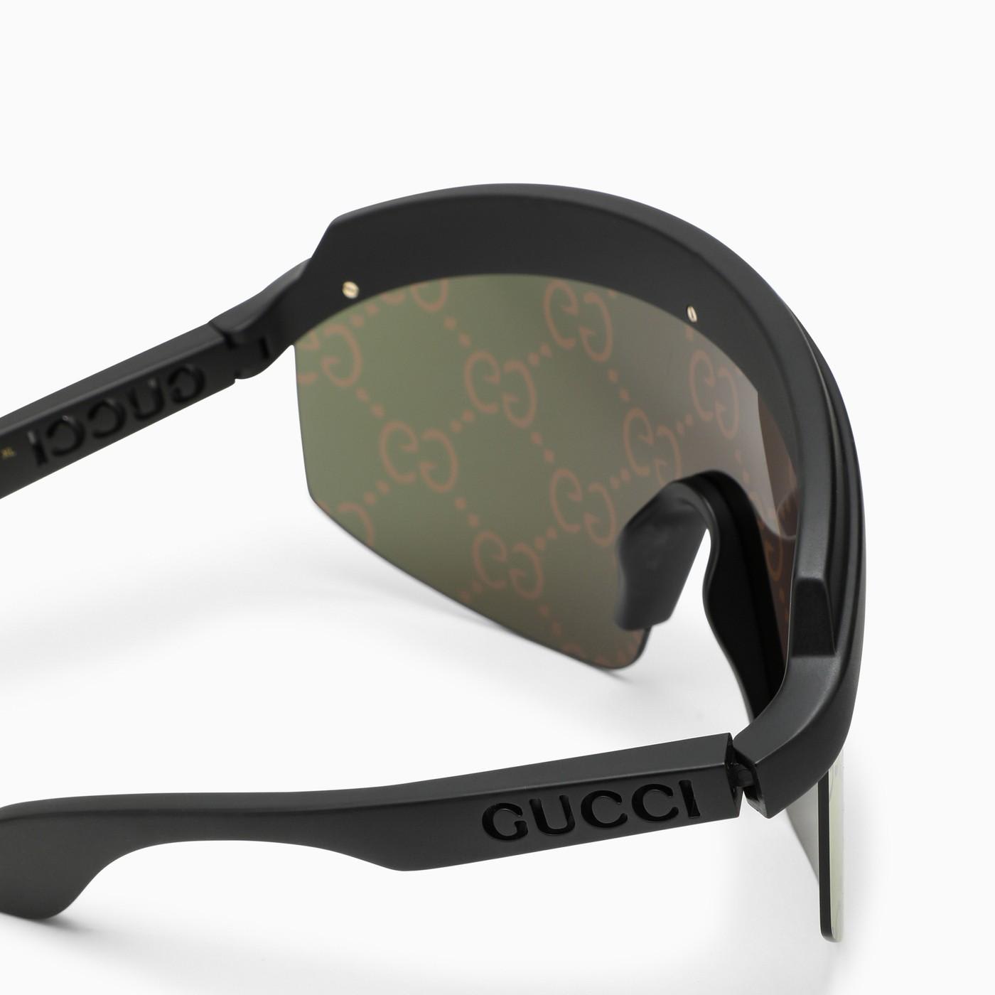 Shop Gucci Black\/pink Gg Mask Sunglasses