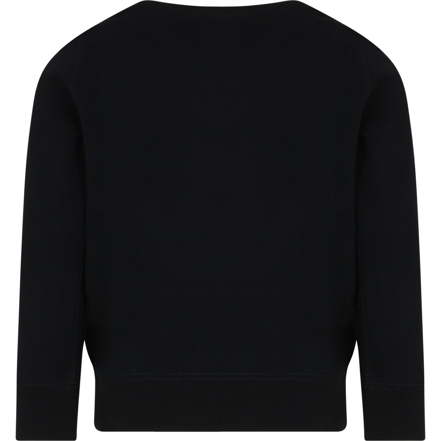 Shop Ralph Lauren Black Sweatshirt For Girl With Bear And Logo