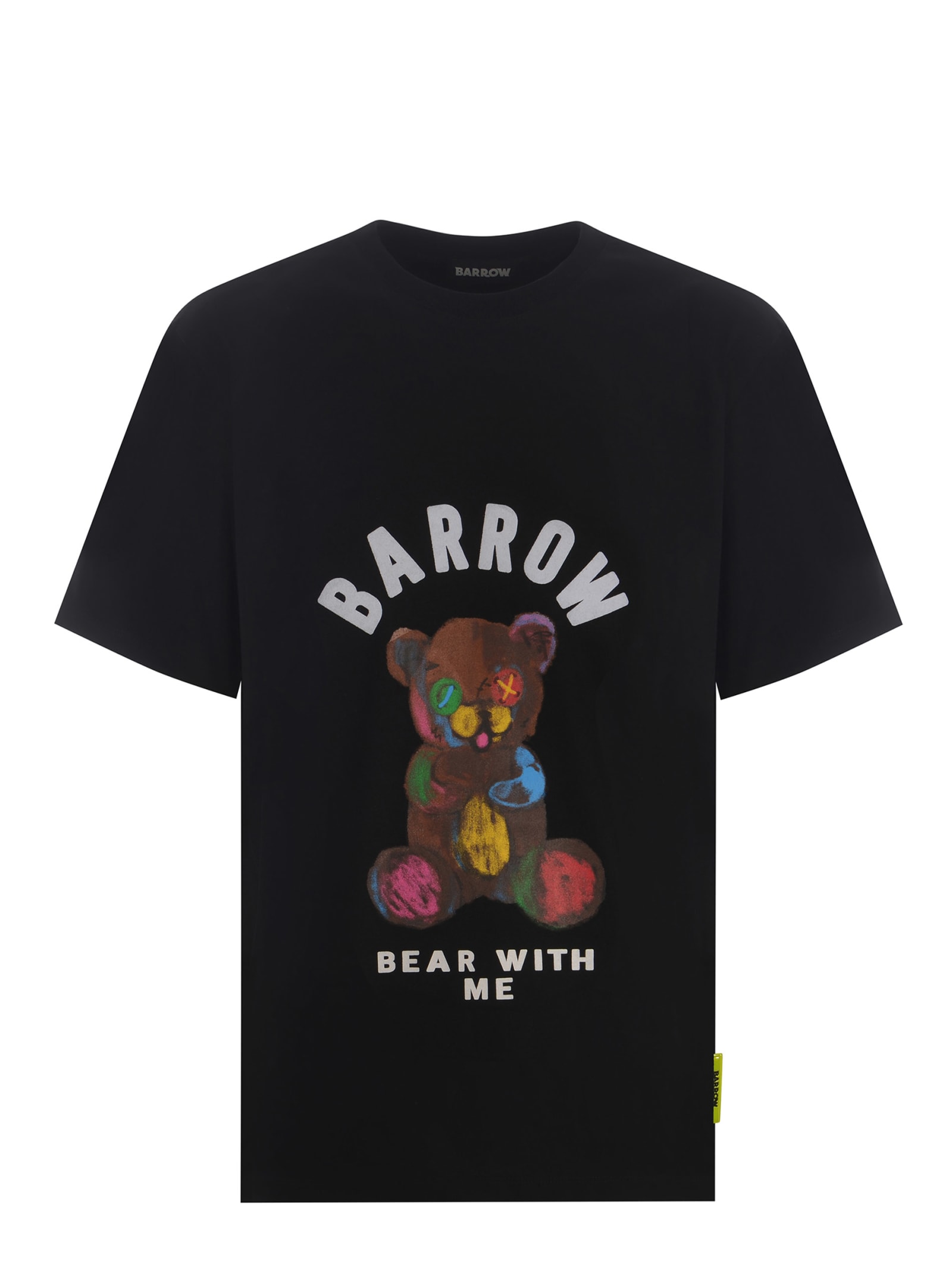 Shop Barrow T-shirt  Teddy Made Of Cotton In Nero