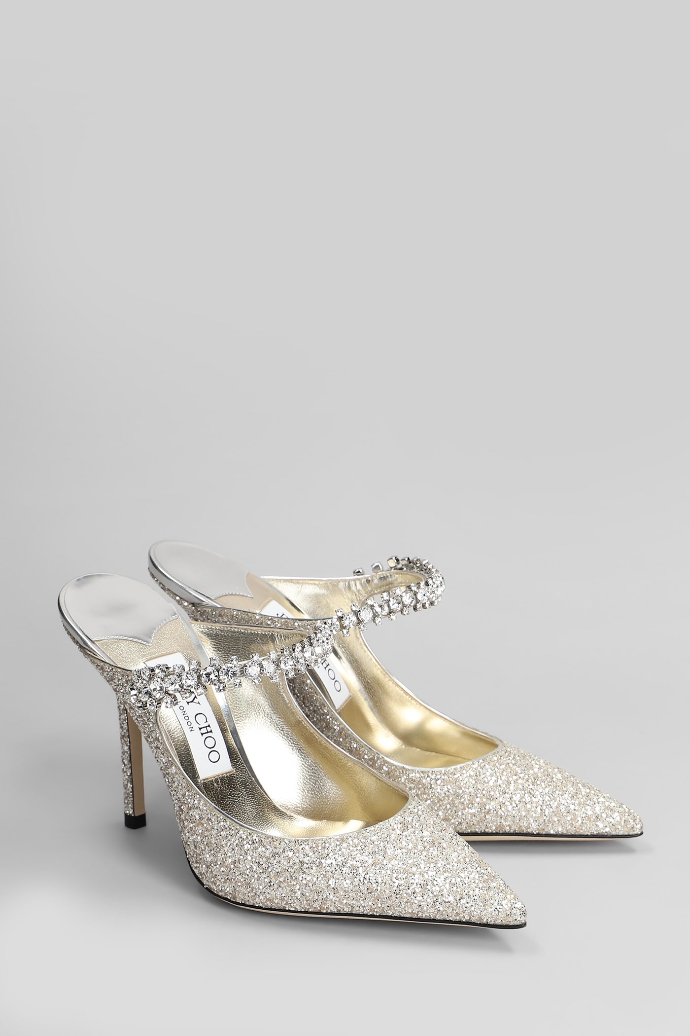 Shop Jimmy Choo Bing 100 Pumps In Gold Glitter