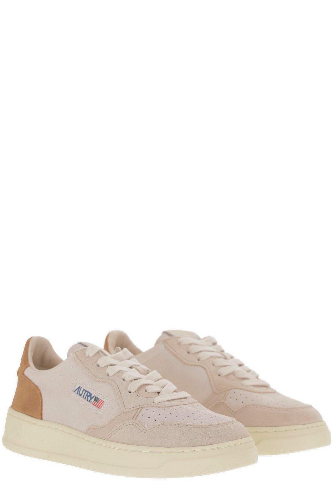 Autry Medalist Low Tric Suede Snd Cigar Sneakers In Neutrals