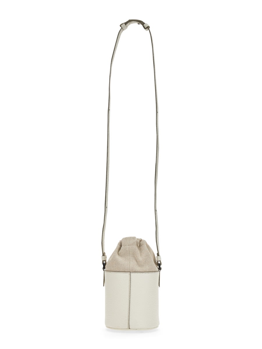 Shop Maison Margiela Mini Bucket Bag 5ac In White