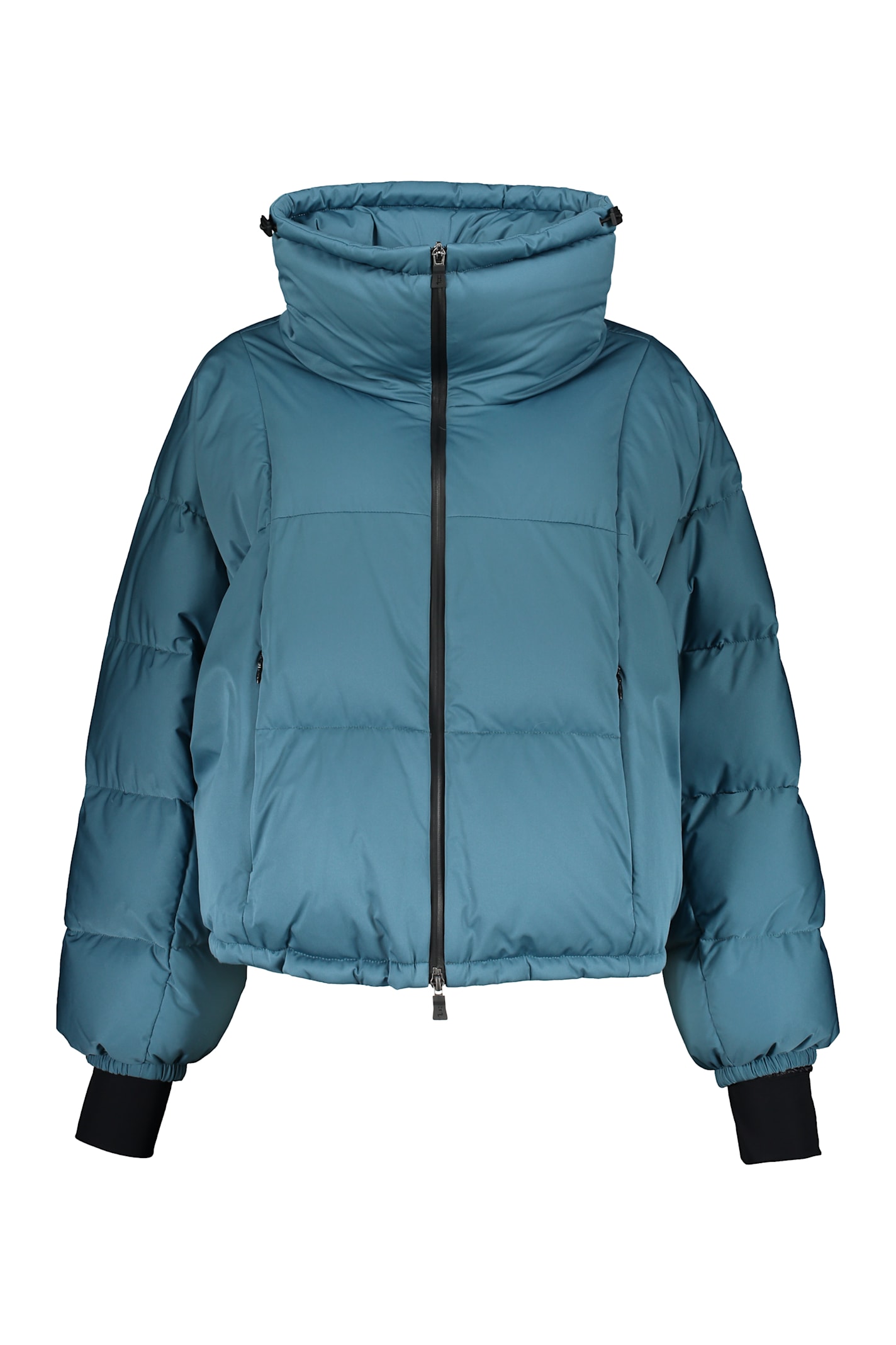 Herno Blue Down Jacket With Elegant Hood In Blue