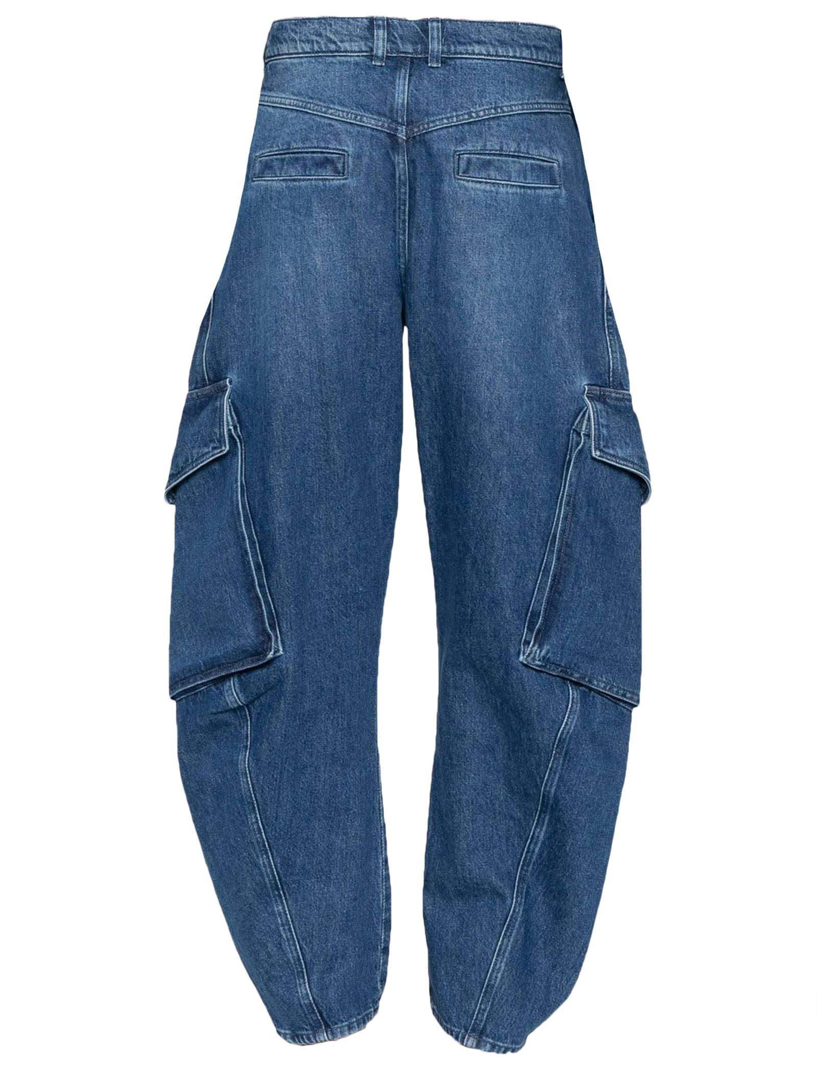 Shop Jw Anderson Indigo Blue Cotton Blend Jeans