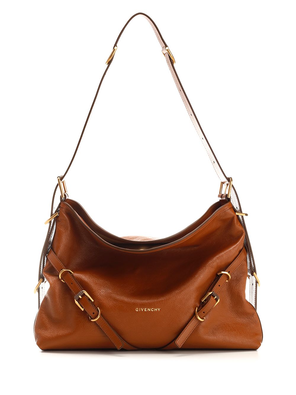 Shop Givenchy Voyou Medium Shoulder Bag In Brown