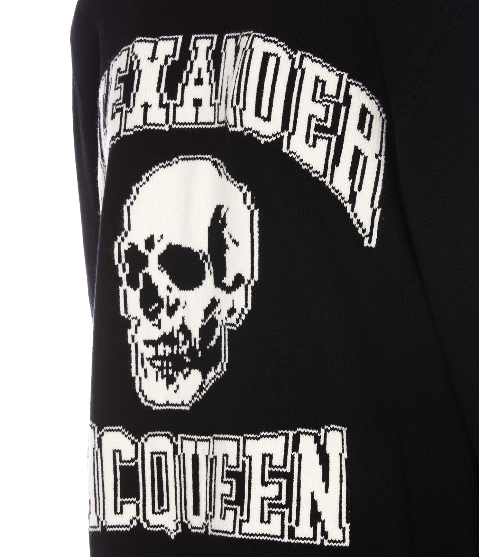 Shop Alexander Mcqueen Varsity Sweater In Black