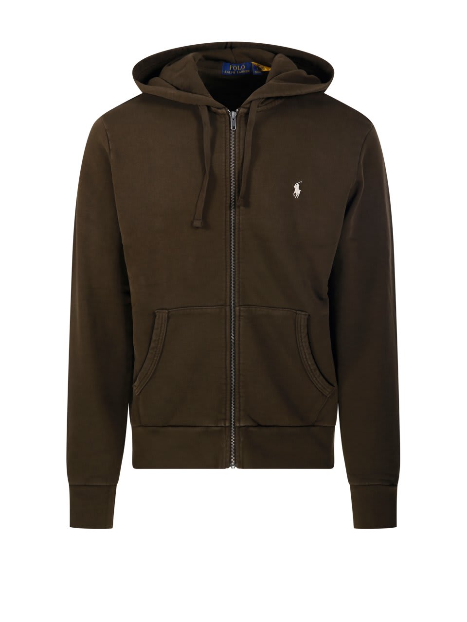 Pony Embroidered Zip-up Hoodie