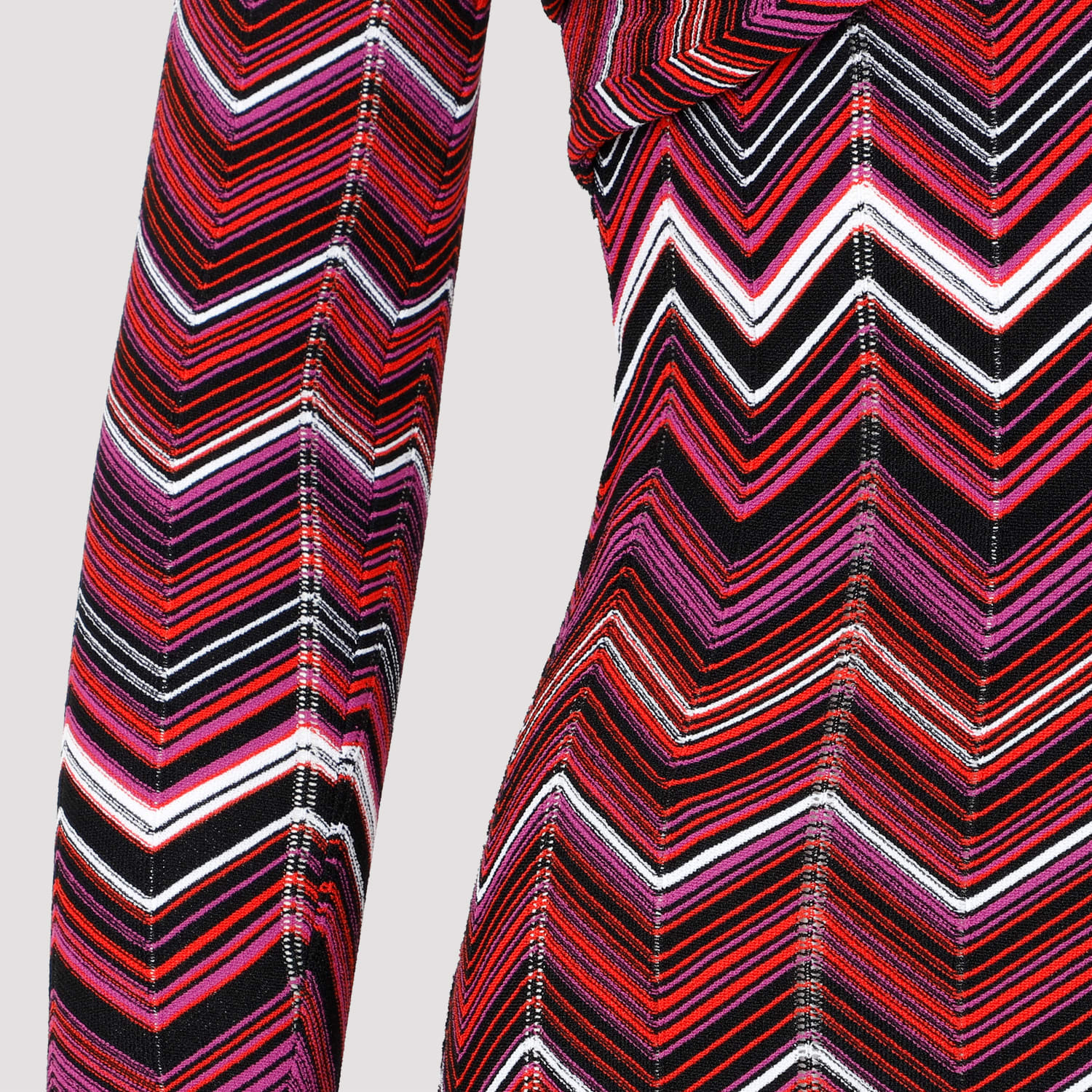 Shop Missoni Short Dress In F Blk Red Wht